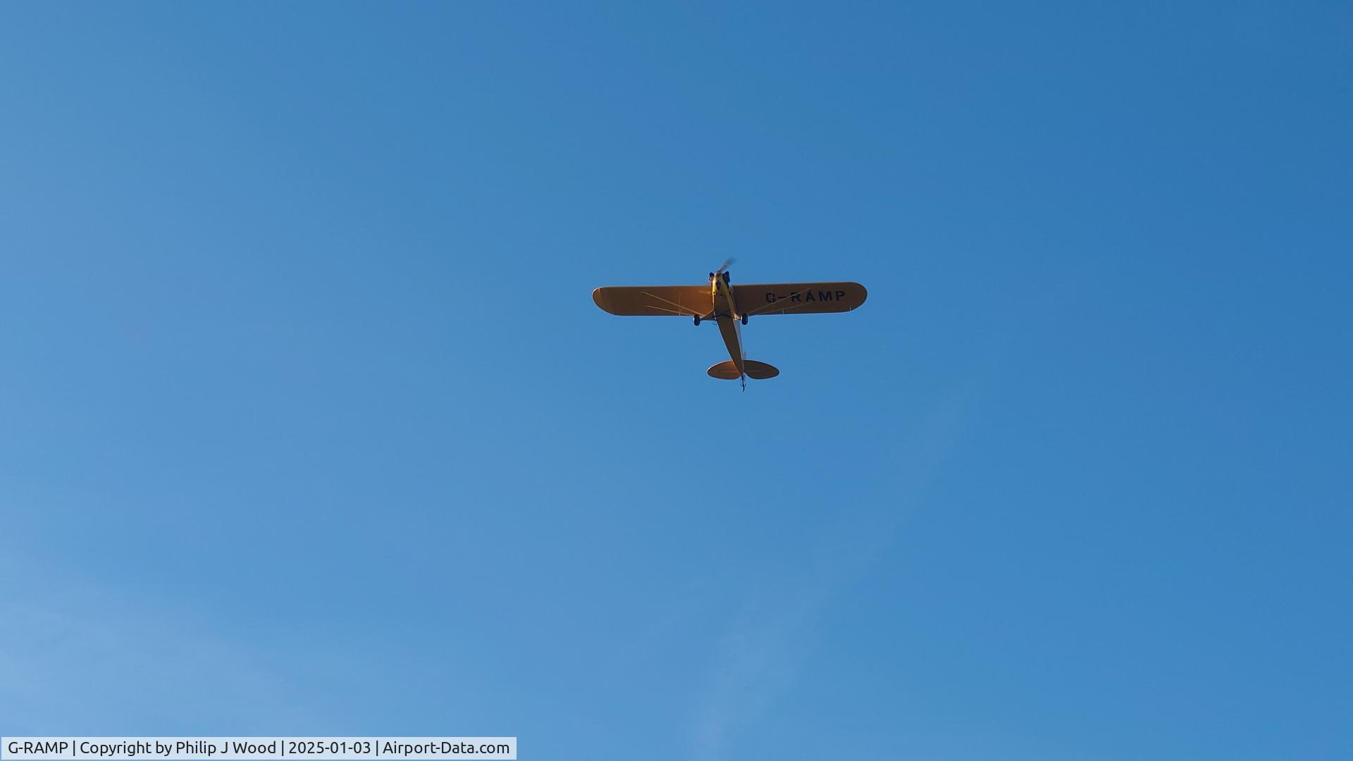 G-RAMP, 1941 Piper J3C-65 Cub Cub C/N 6658, Taking off from Bolt Head Airfield GB-0127