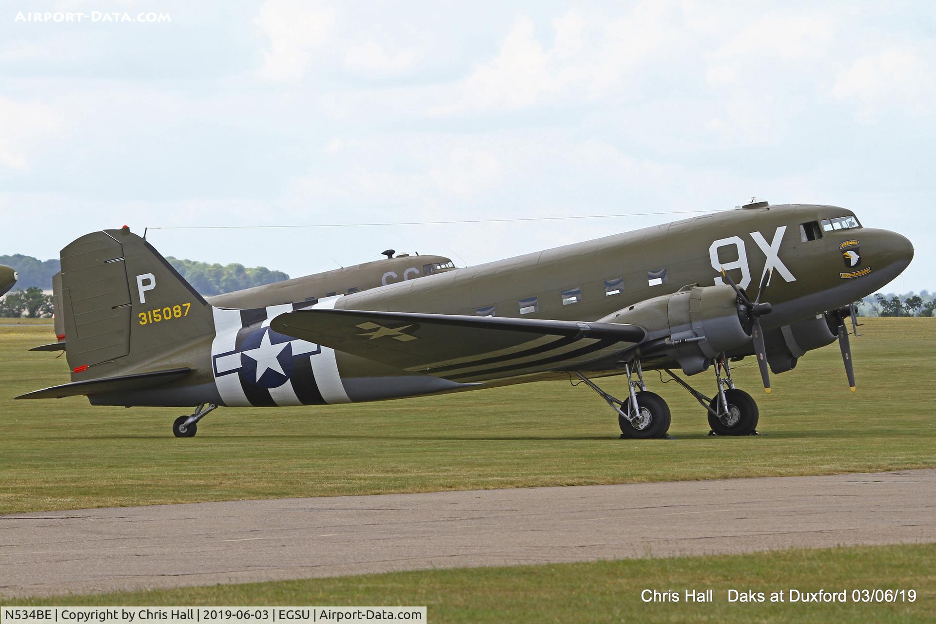N534BE, 1944 Douglas DC-3A-S1C3G C/N 4932, Daks over Normandy - 75th D-Day commemoration, Duxford