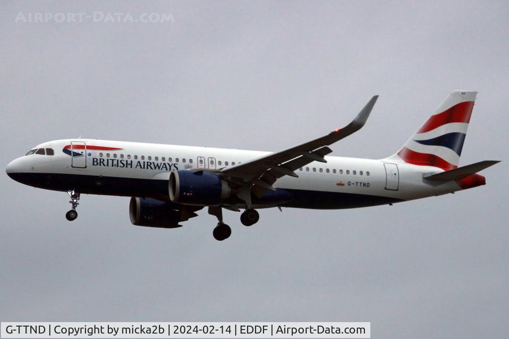 G-TTND, 2018 Airbus A320-251N C/N 8308, Landing