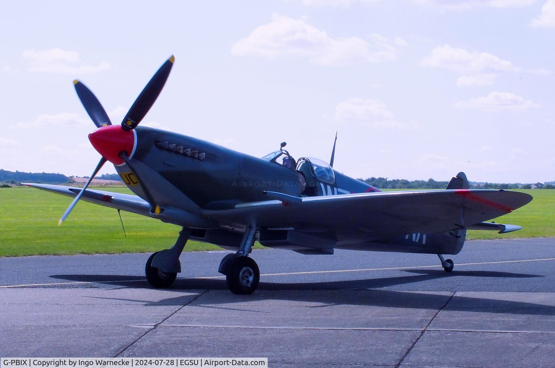 G-PBIX, 1945 Supermarine 361 Spitfire LF.XVIe C/N CBAF.11581, Supermarine Spitfire LF XVIe at Duxford airfield (two days after Duxford Flying Day: The Americans 2024)