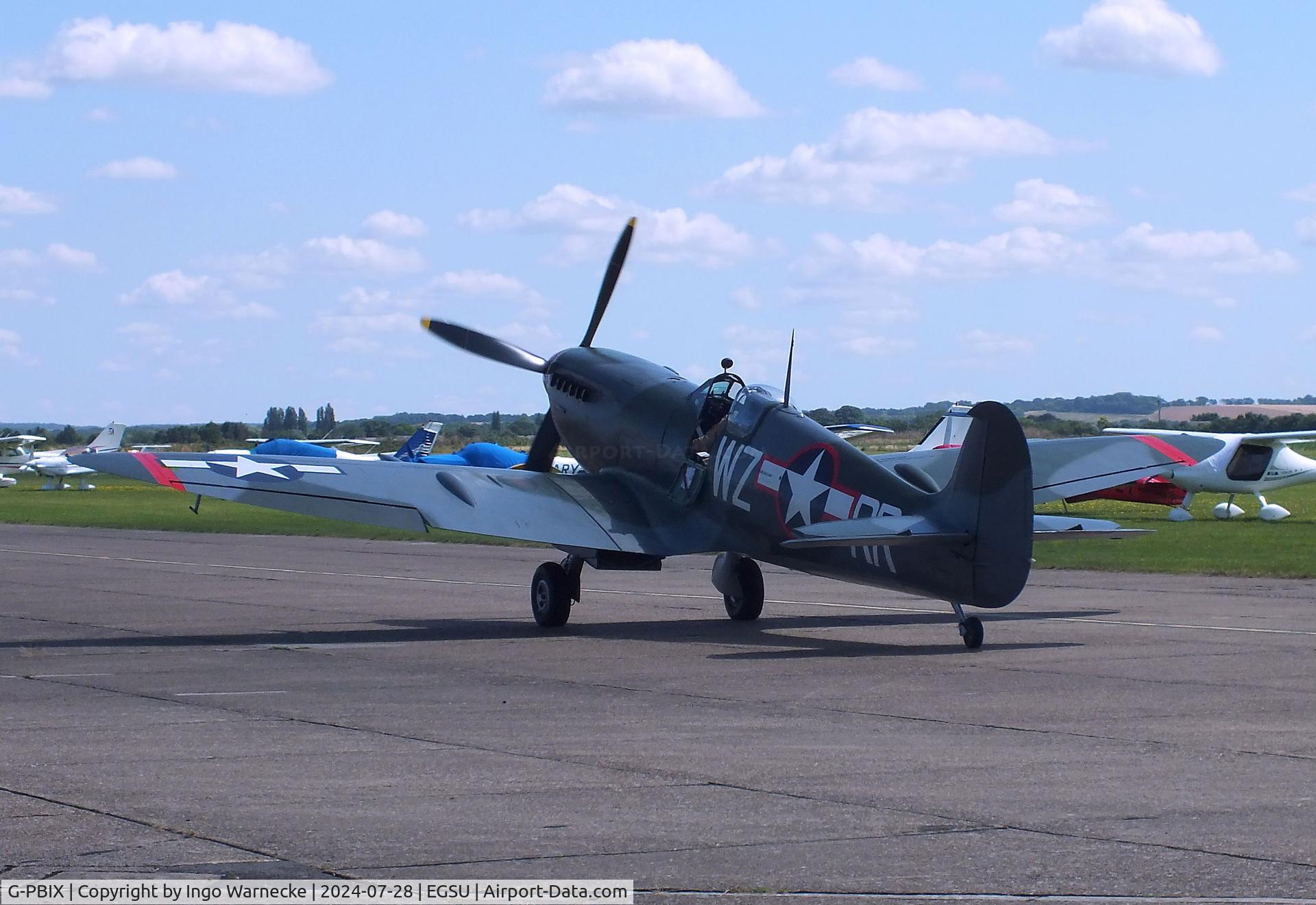 G-PBIX, 1945 Supermarine 361 Spitfire LF.XVIe C/N CBAF.11581, Supermarine Spitfire LF XVIe at Duxford airfield (two days after Duxford Flying Day: The Americans 2024)
