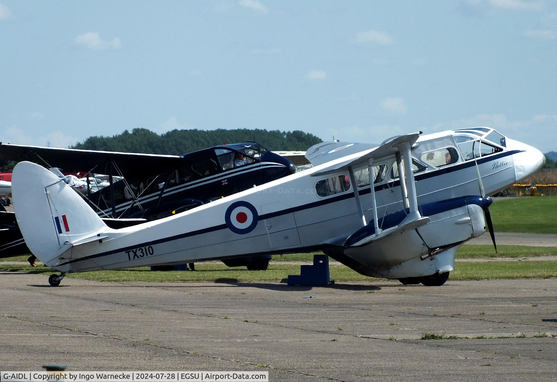 G-AIDL, 1946 De Havilland DH-89A Dominie/Dragon Rapide 6 C/N 6968, De Havilland D.H.89A Dominie/Dragon Rapide 6 at Duxford airfield (two days after Duxford Flying Day: The Americans 2024)