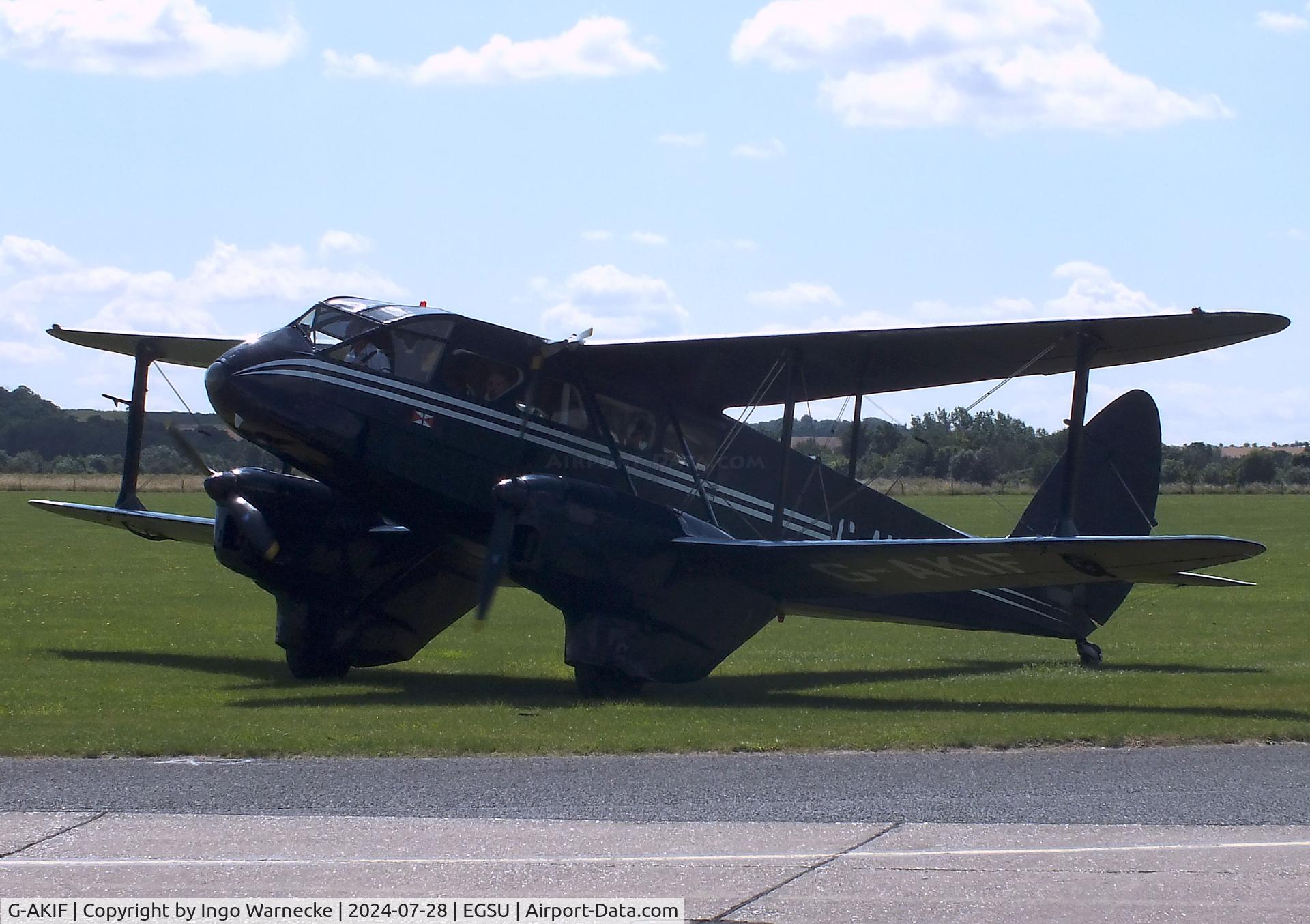 G-AKIF, 1944 De Havilland DH-89A Dominie/Dragon Rapide C/N 6838, De Havilland D.H.89A Dominie/Dragon Rapide at Duxford airfield (two days after Duxford Flying Day: The Americans 2024)