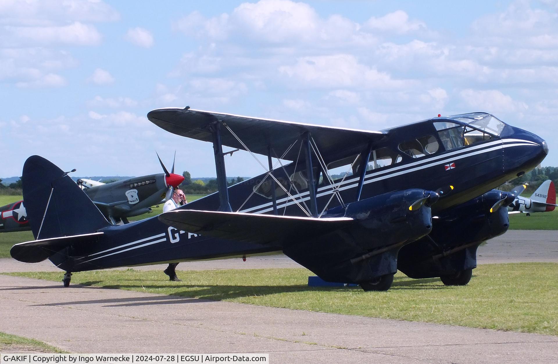 G-AKIF, 1944 De Havilland DH-89A Dominie/Dragon Rapide C/N 6838, De Havilland D.H.89A Dominie/Dragon Rapide at Duxford airfield (two days after Duxford Flying Day: The Americans 2024)
