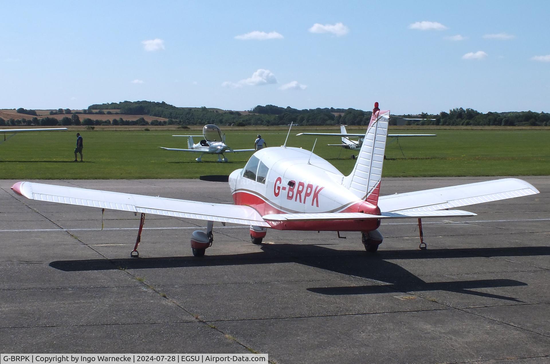 G-BRPK, 1972 Piper PA-28-140 Cherokee C/N 28-7325070, Piper PA-28-140 Cherokee at Duxford airfield (two days after Duxford Flying Day: The Americans 2024)