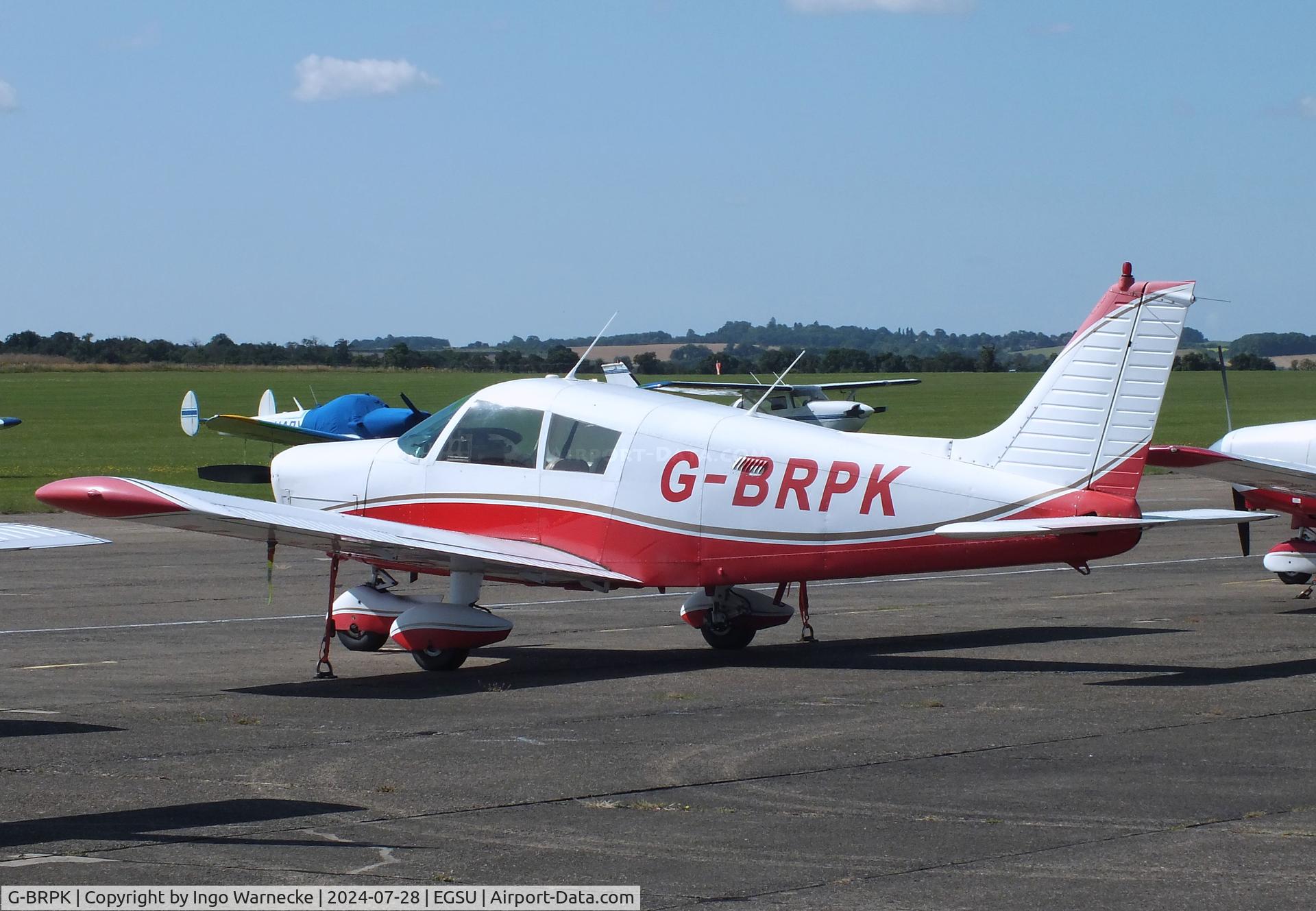 G-BRPK, 1972 Piper PA-28-140 Cherokee C/N 28-7325070, Piper PA-28-140 Cherokee at Duxford airfield (two days after Duxford Flying Day: The Americans 2024)
