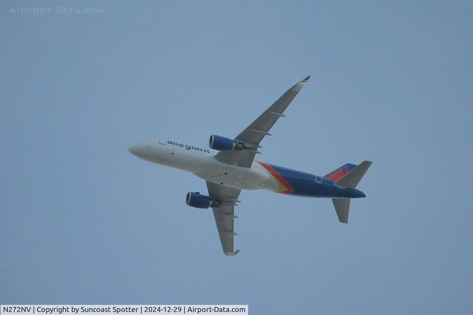 N272NV, 2006 Airbus A320-214 C/N 2995, Allegiant Flight 2486 flies over Englewood on approach to Punta Gorda Airport following a flight from Gerald R Ford International Airport