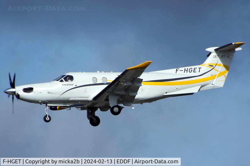 F-HGET, 2017 Pilatus PC-12/47E C/N 1751, Landing