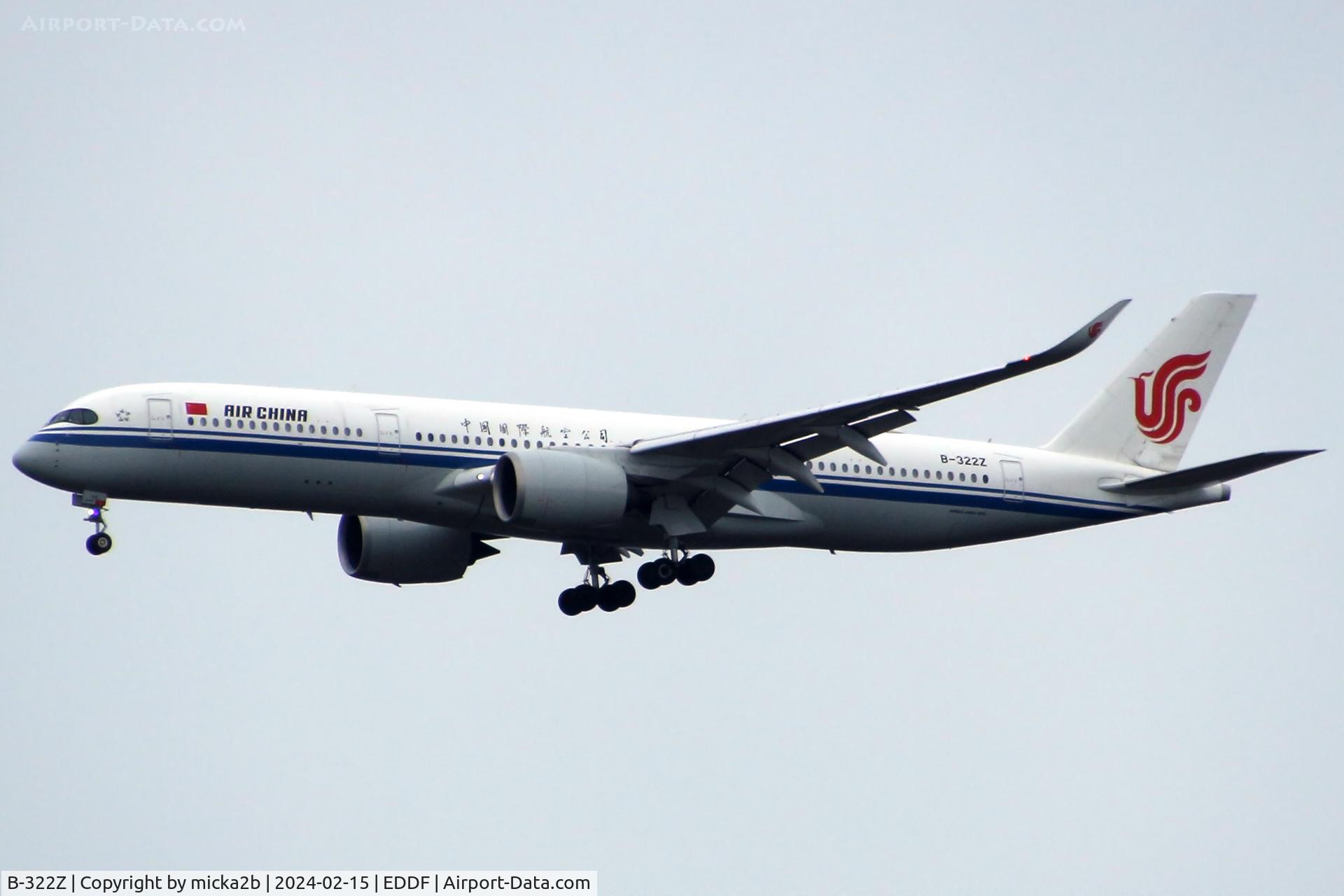 B-322Z, 2021 Airbus A350-941 C/N 481, Landing