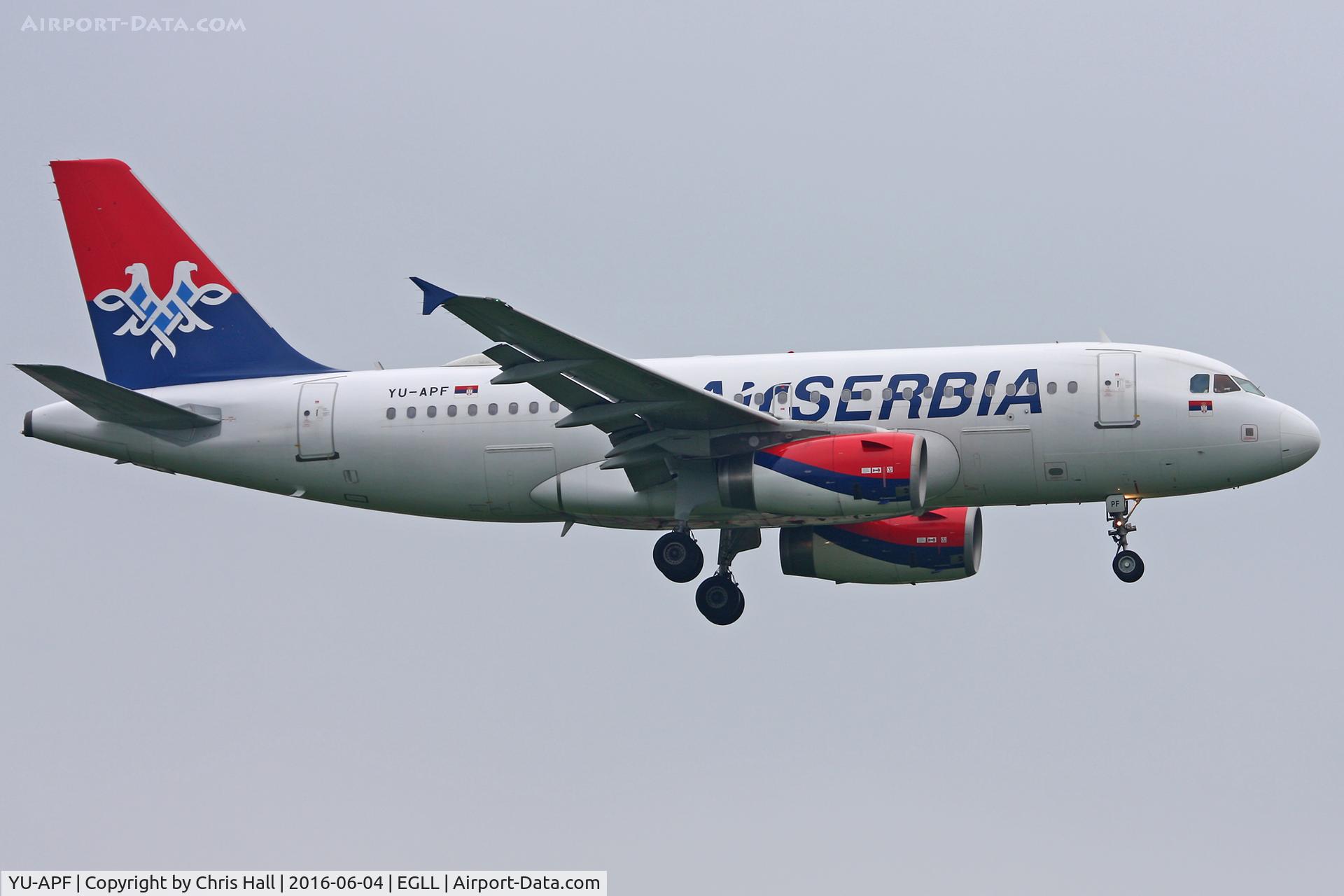 YU-APF, 2007 Airbus A319-132 C/N 3317, Heathrow