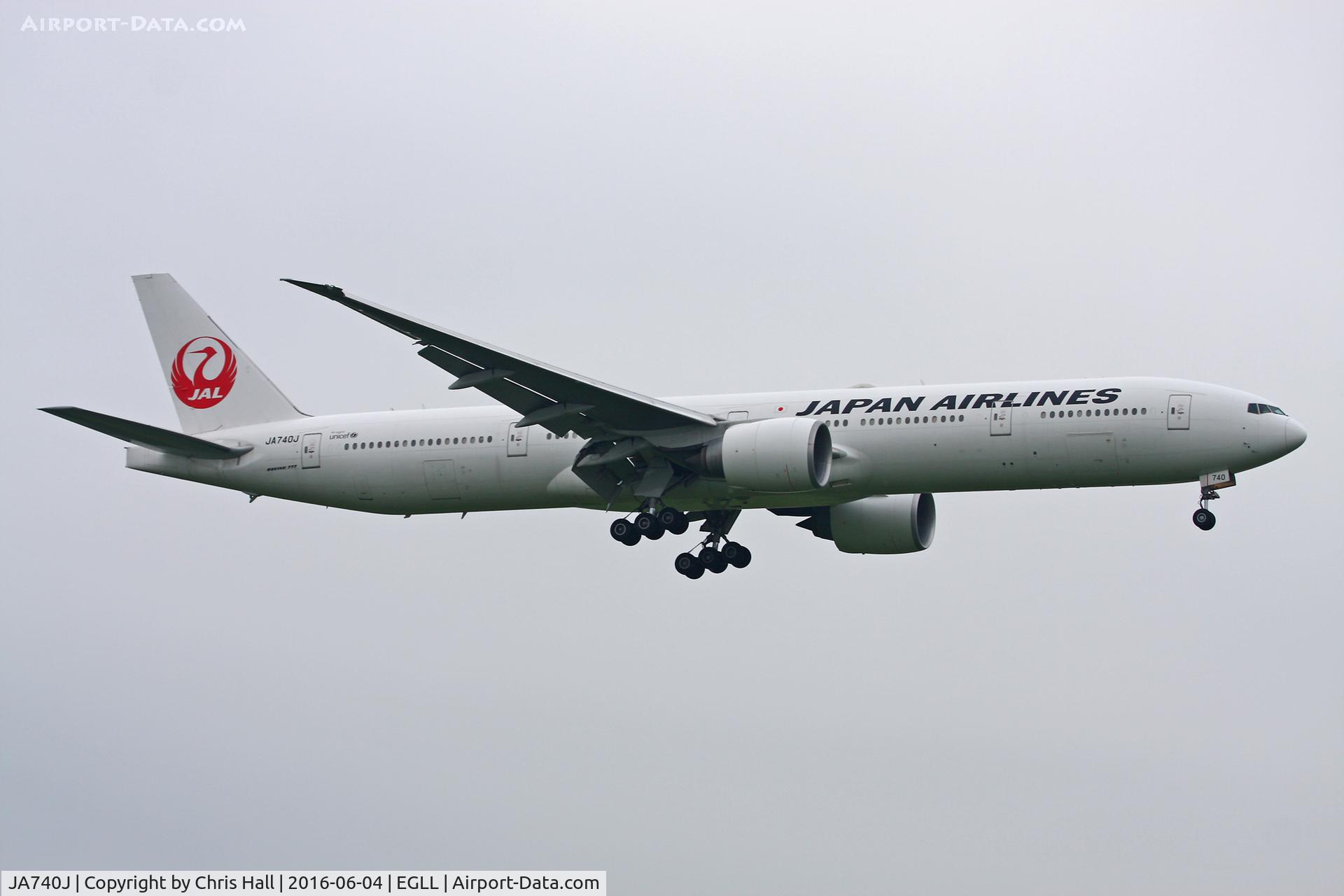 JA740J, 2008 Boeing 777-346 C/N 36127, Heathrow