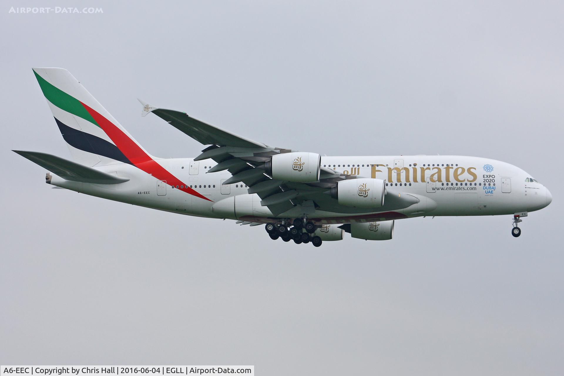 A6-EEC, 2012 Airbus A380-861 C/N 110, Heathrow