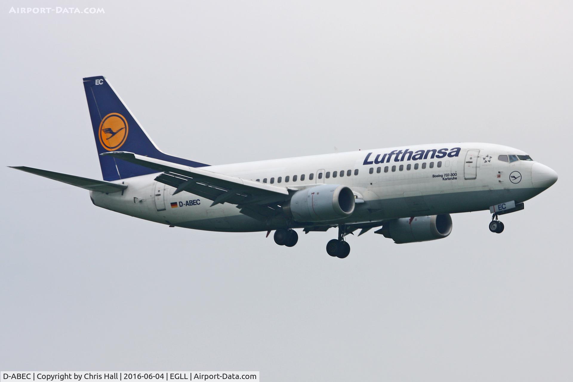 D-ABEC, 1991 Boeing 737-330 C/N 25149, Heathrow