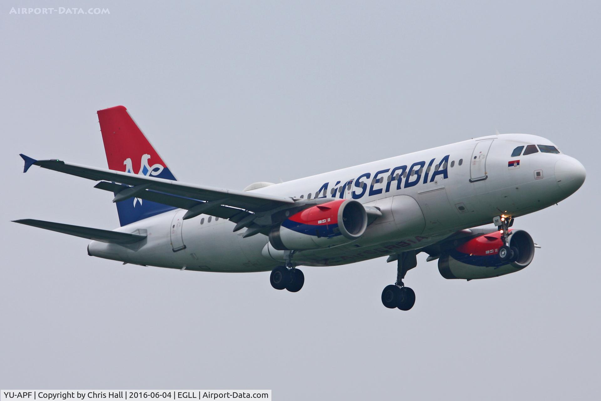 YU-APF, 2007 Airbus A319-132 C/N 3317, Heathrow