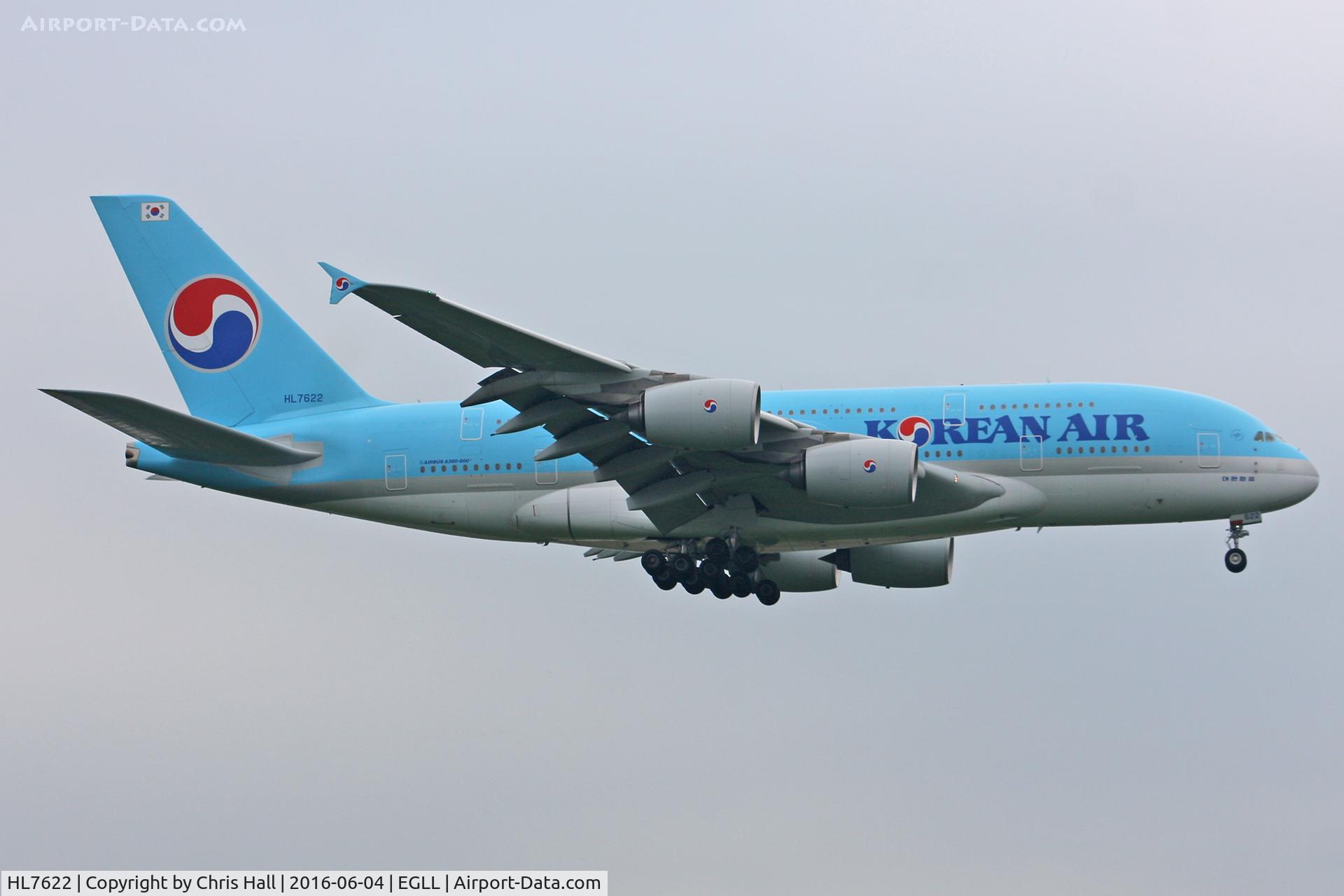 HL7622, 2013 Airbus A380-861 C/N 128, Heathrow