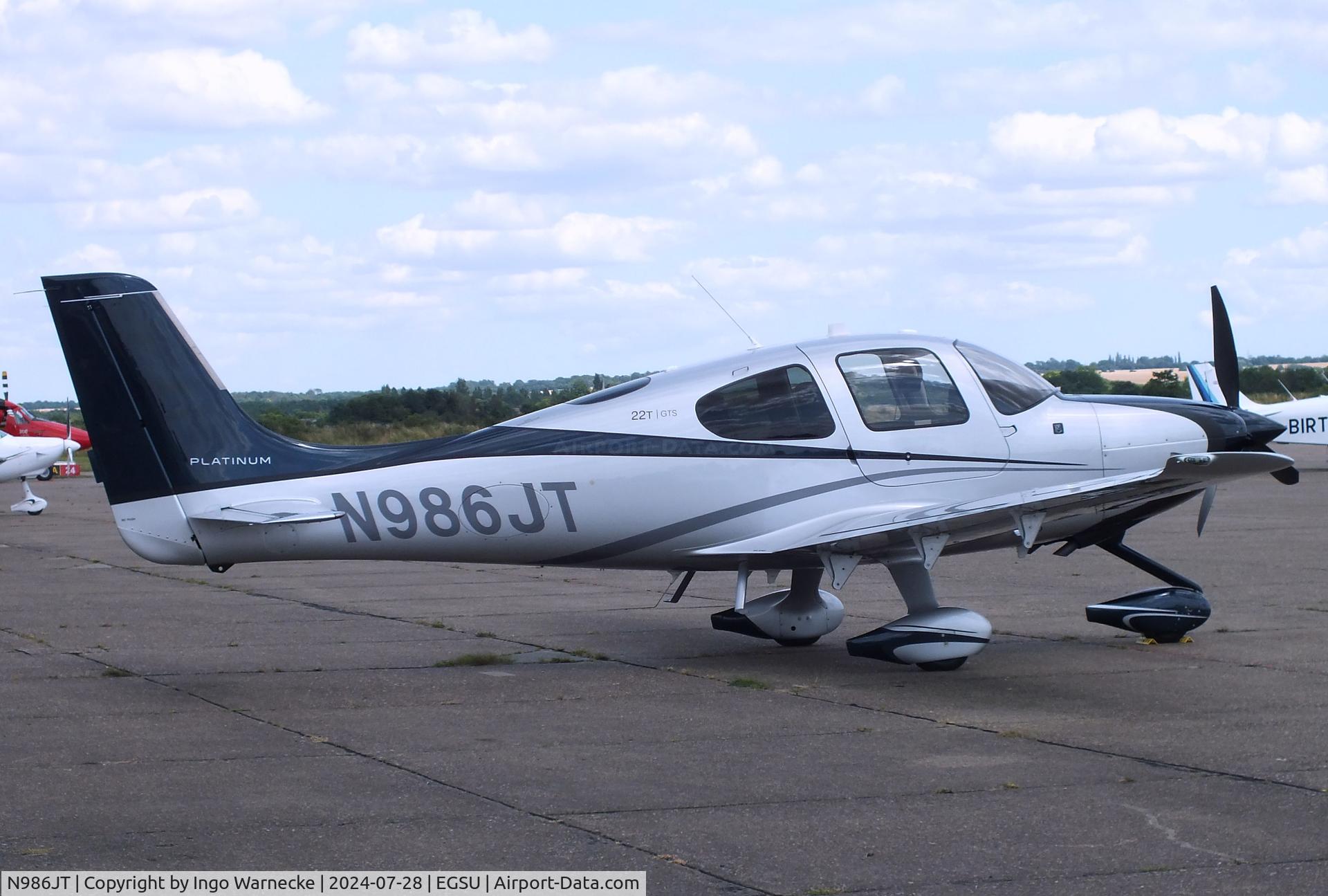 N986JT, 2014 Cirrus SR-22T GTS Platinum C/N 0937, Cirrus SR22T GTS Platinum at Duxford airfield (two days after Duxford Flying Day: The Americans 2024)