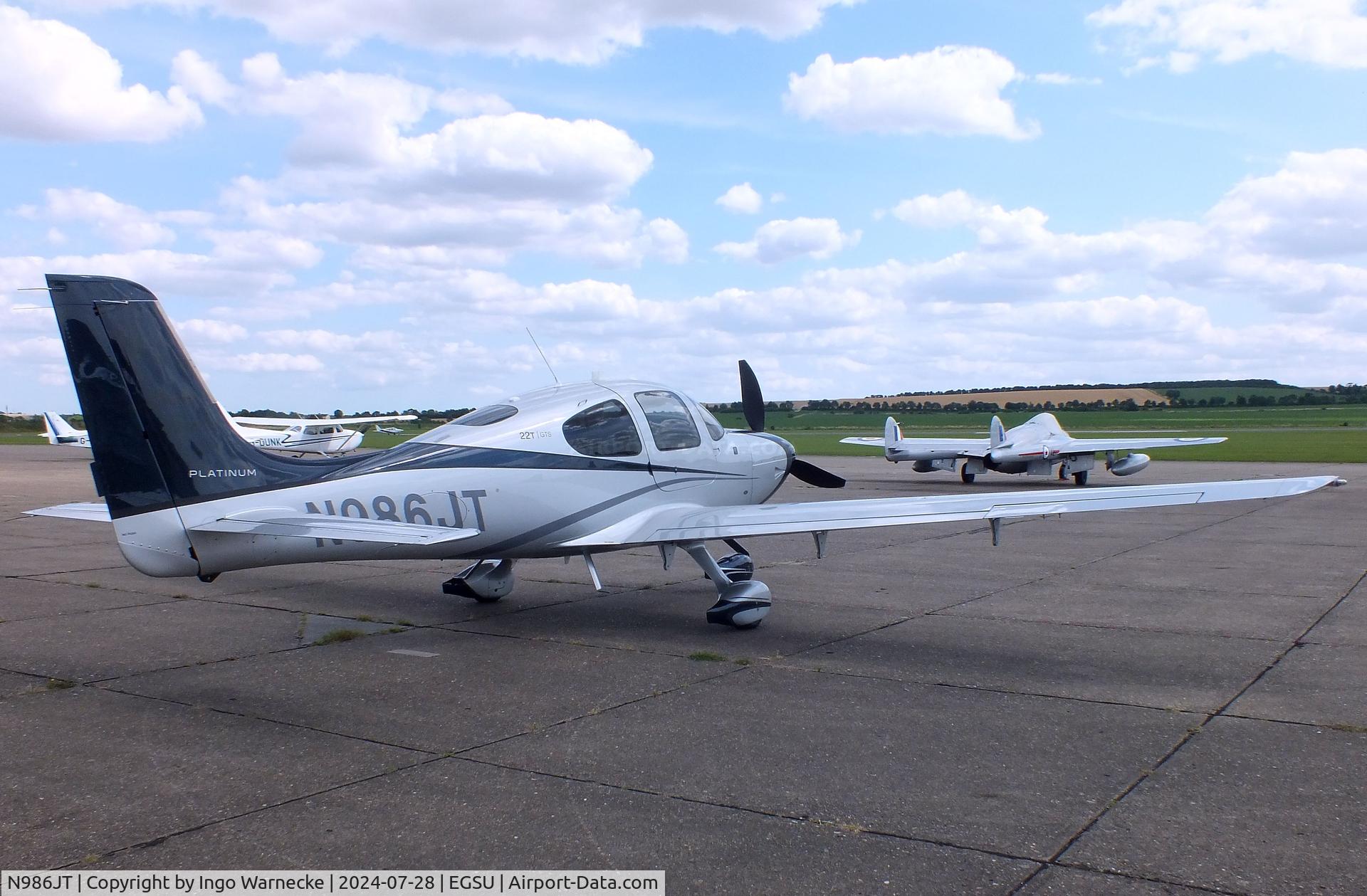 N986JT, 2014 Cirrus SR-22T GTS Platinum C/N 0937, Cirrus SR22T GTS Platinum at Duxford airfield (two days after Duxford Flying Day: The Americans 2024)