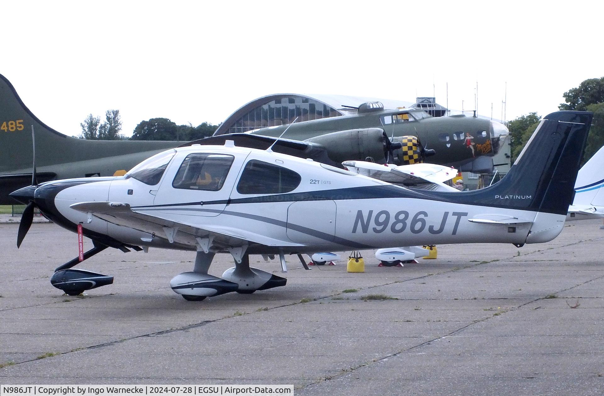 N986JT, 2014 Cirrus SR-22T GTS Platinum C/N 0937, Cirrus SR22T GTS Platinum at Duxford airfield (two days after Duxford Flying Day: The Americans 2024)