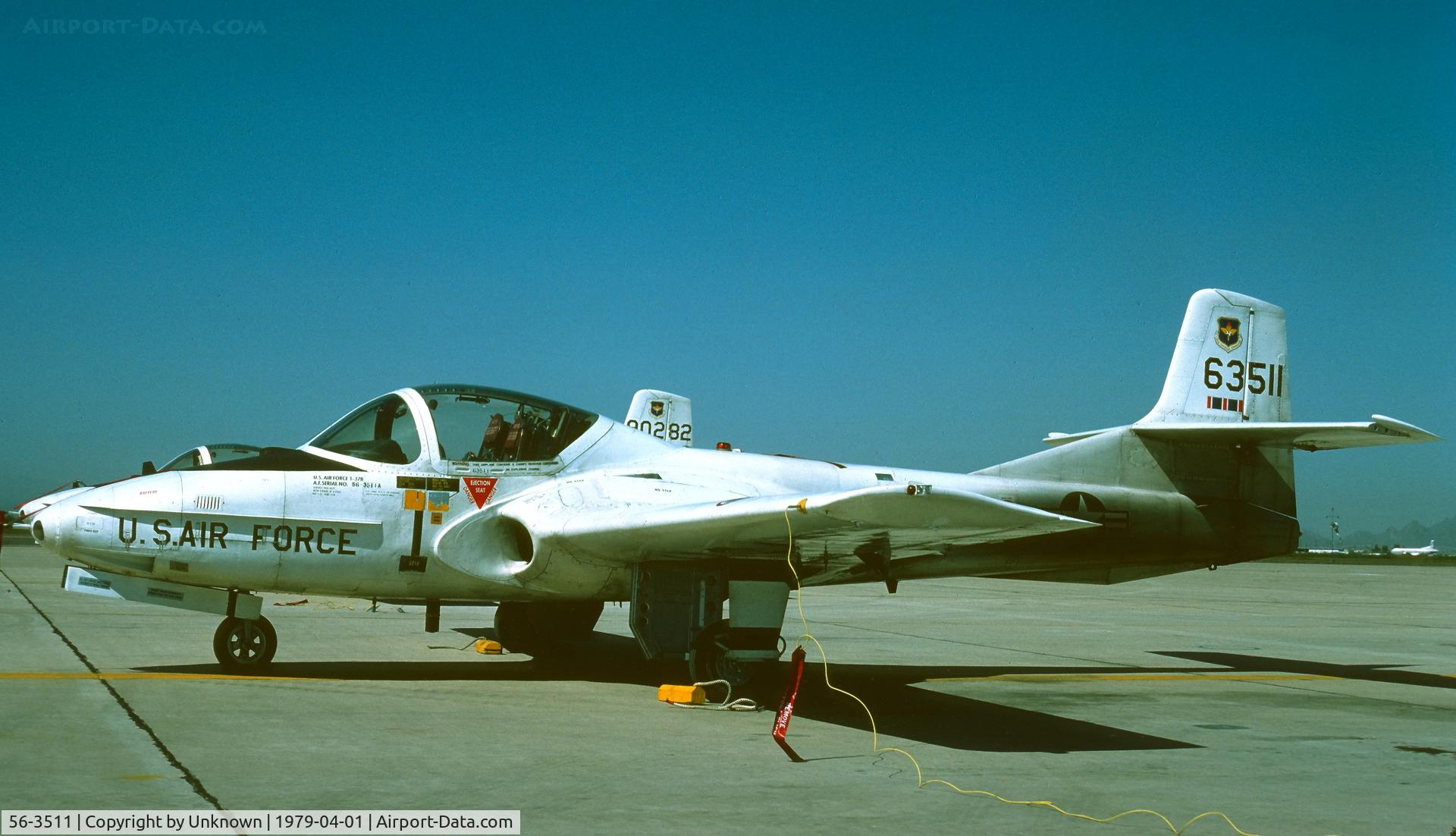 56-3511, 1956 Cessna T-37B Tweety Bird C/N 40083, Unknown 4.1979