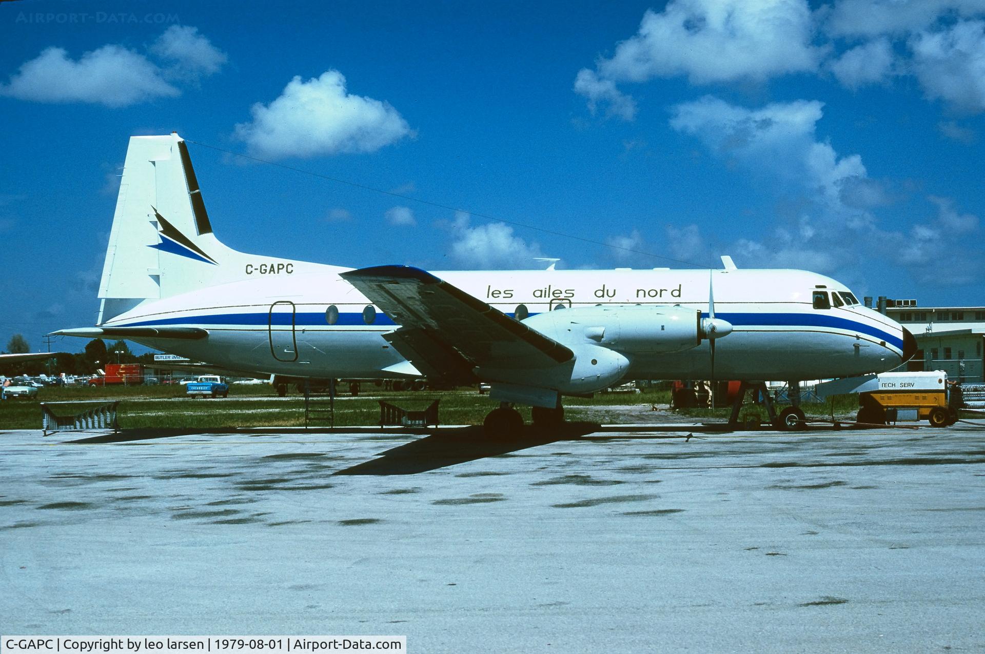 C-GAPC, 1967 Hawker Siddeley HS.748 Series 2 C/N 1599, Unknown Canada 8.1979
