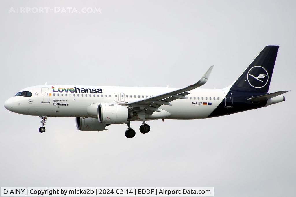 D-AINY, 2020 Airbus A320-271N C/N 9453, Landing