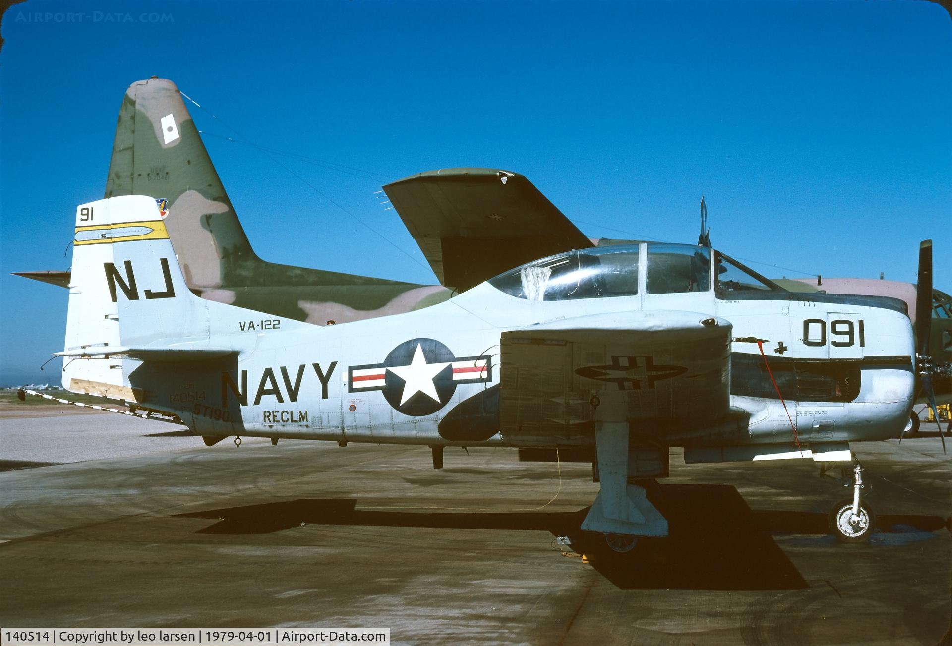 140514, North Aerican T-28C Trojan C/N 226-91, Unknown 4.1979