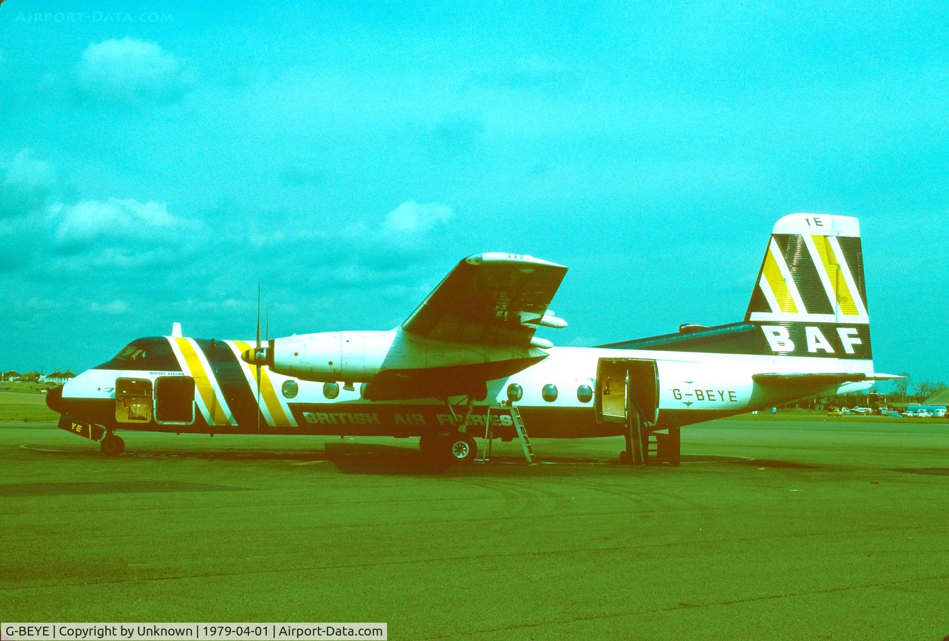 G-BEYE, 1963 Handley Page HPR-7 Herald 401 C/N 172, Unknown 4.1979