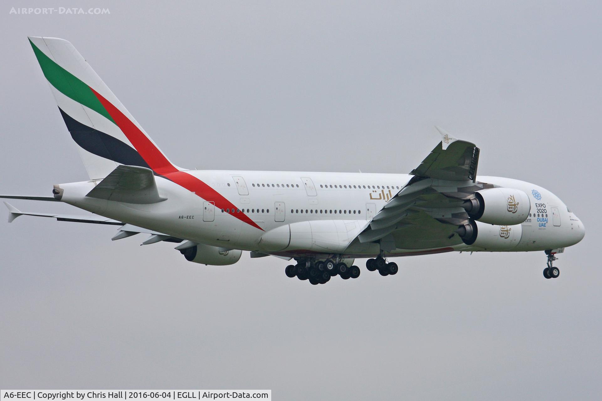 A6-EEC, 2012 Airbus A380-861 C/N 110, Heathrow