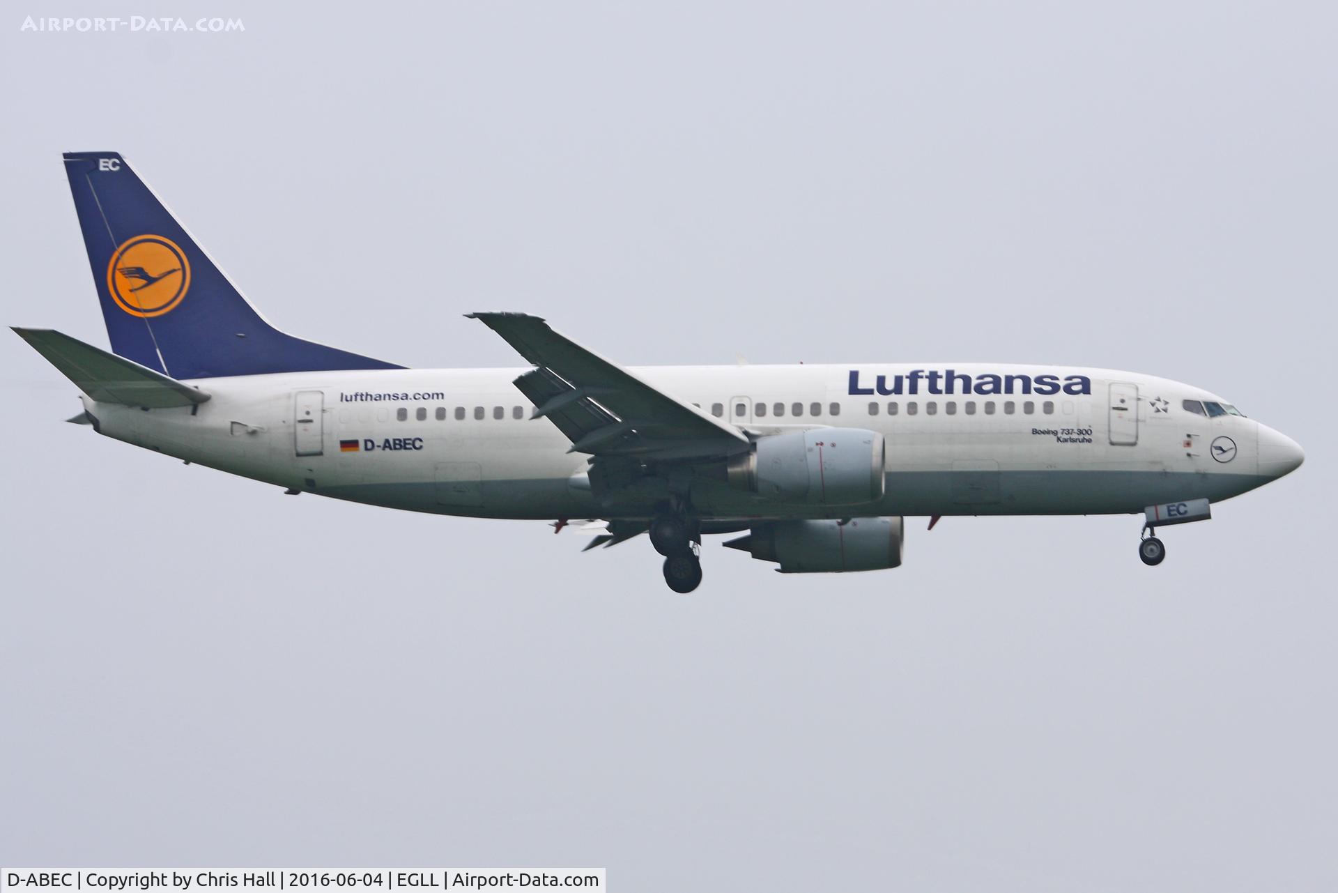 D-ABEC, 1991 Boeing 737-330 C/N 25149, Heathrow