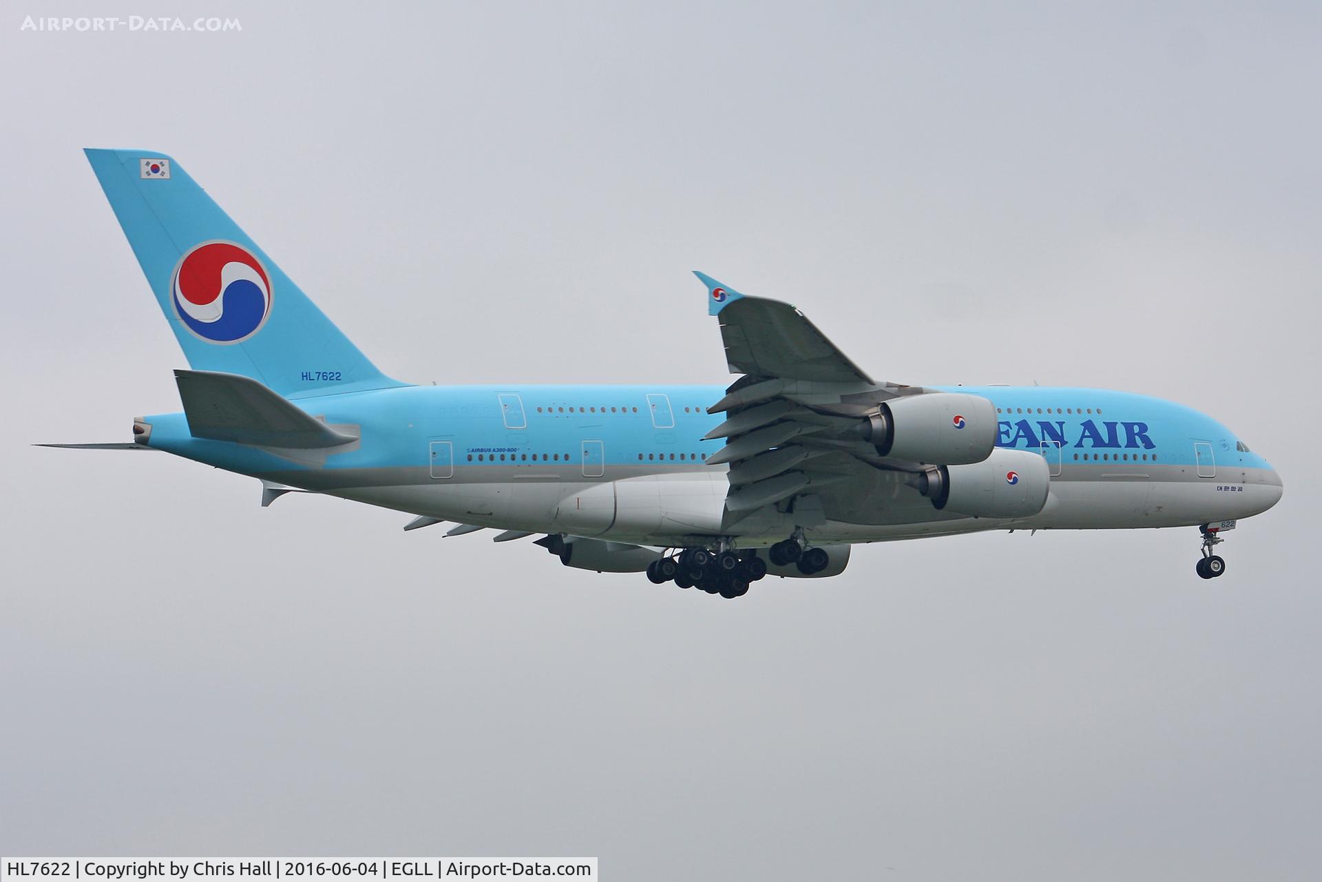 HL7622, 2013 Airbus A380-861 C/N 128, Heathrow