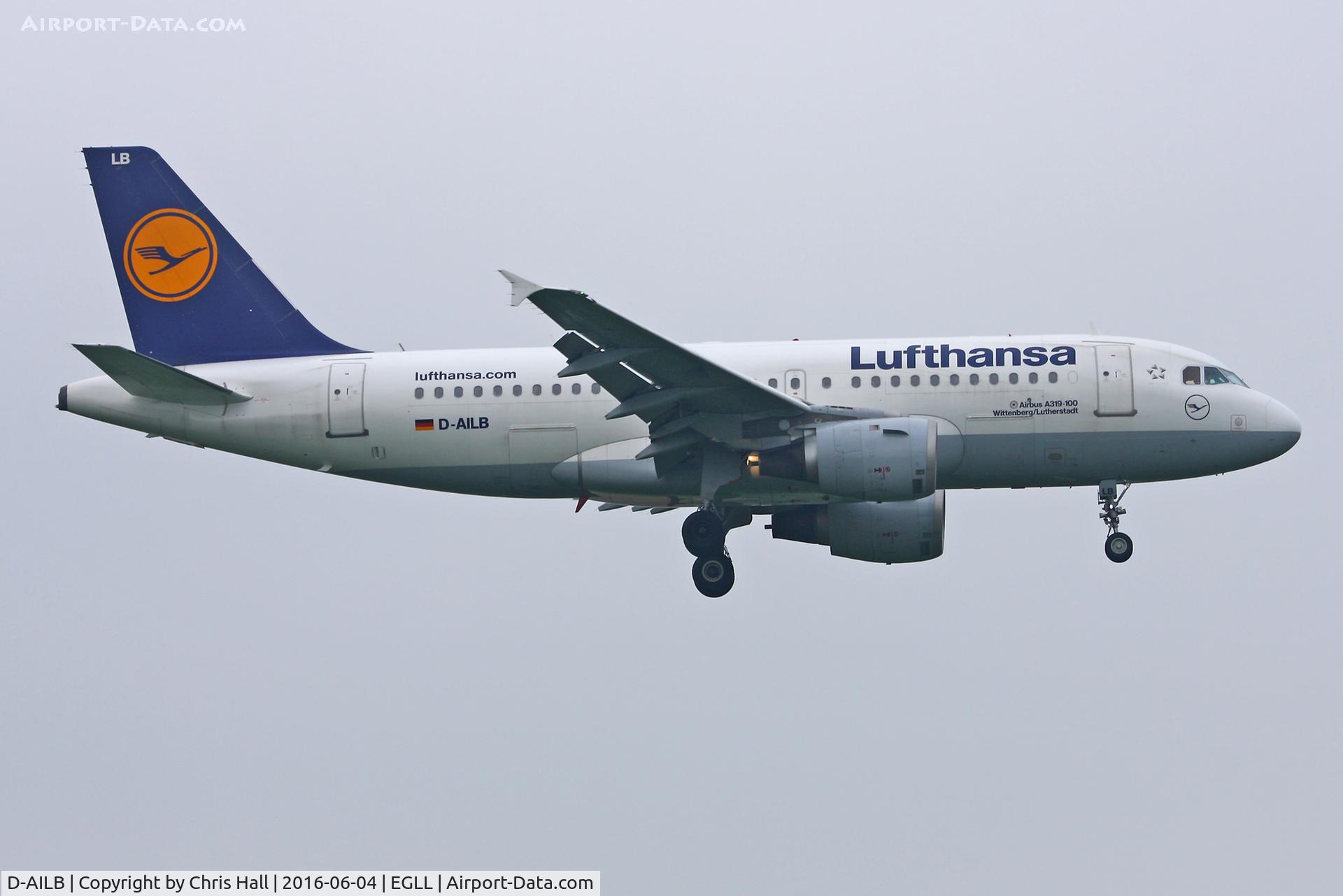 D-AILB, 1996 Airbus A319-114 C/N 610, Heathrow