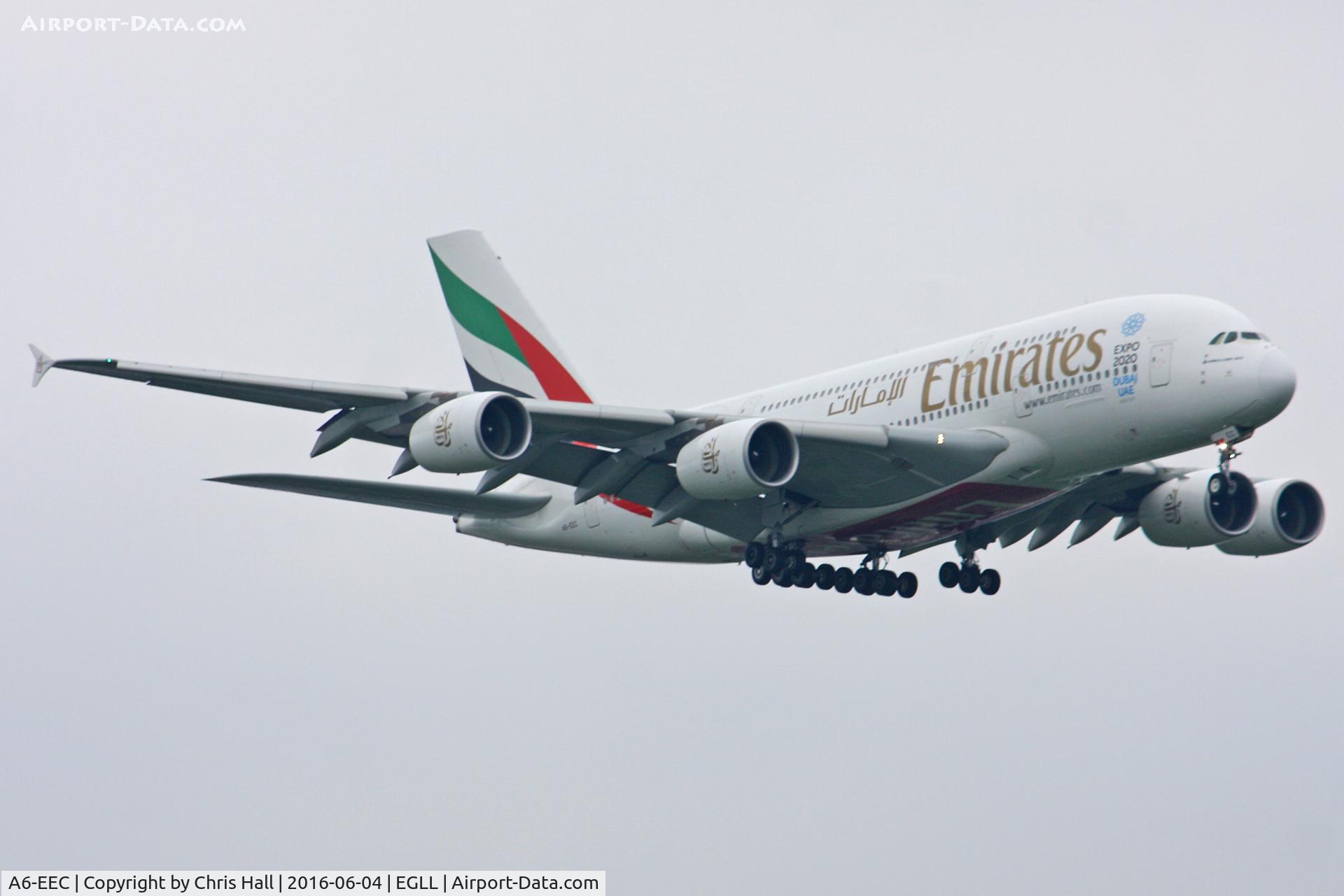 A6-EEC, 2012 Airbus A380-861 C/N 110, Heathrow