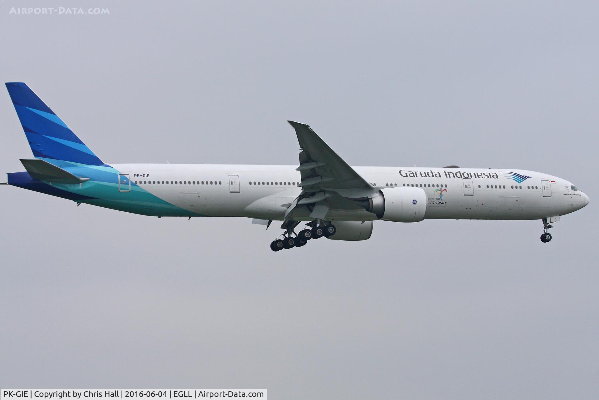 PK-GIE, 2013 Boeing 777-3U3/ER C/N 29147, Heathrow