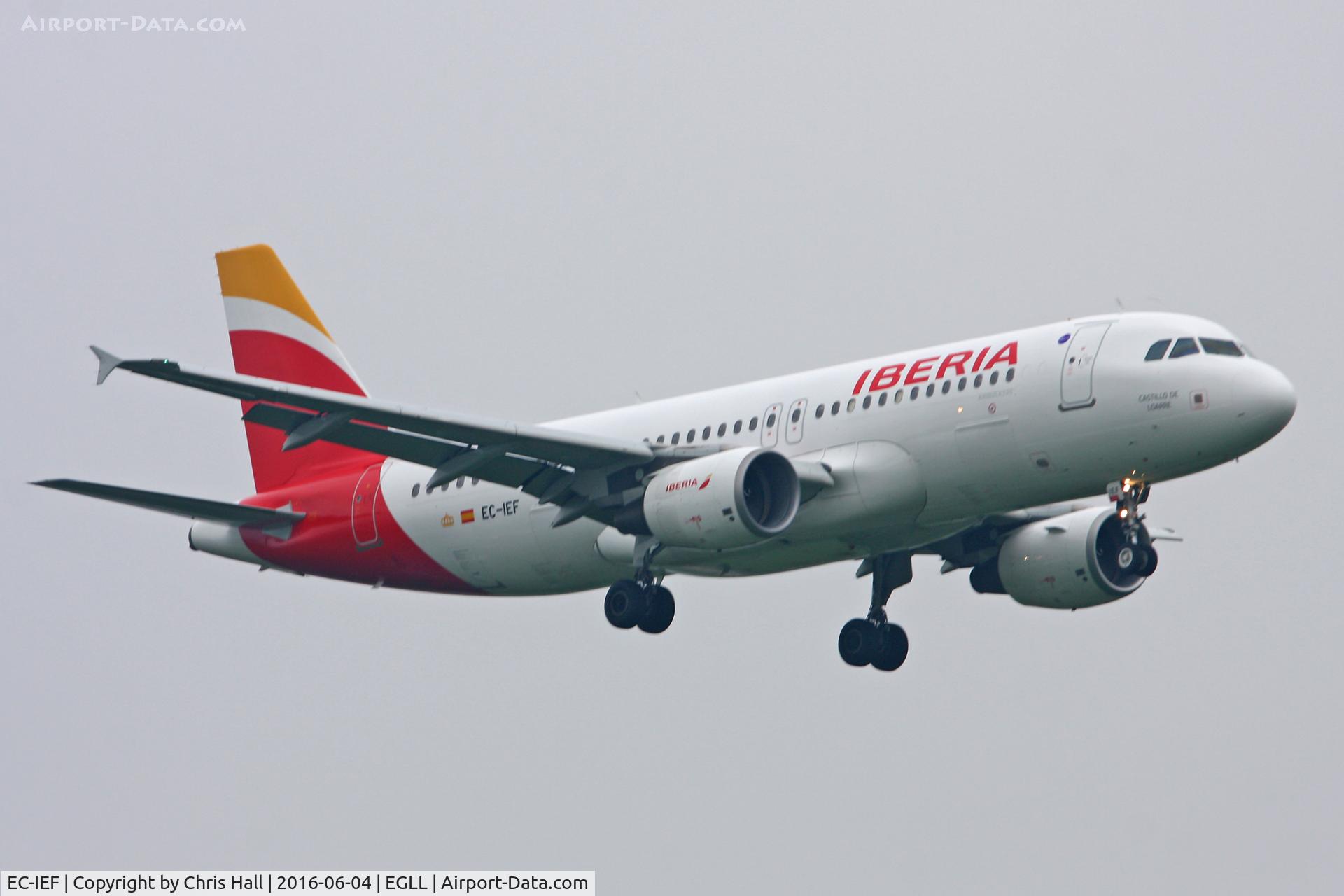 EC-IEF, 2001 Airbus A320-214 C/N 1655, Heathrow