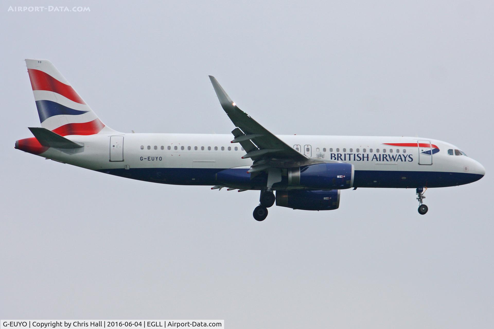 G-EUYO, 2013 Airbus A320-232 C/N 5634, Heathrow
