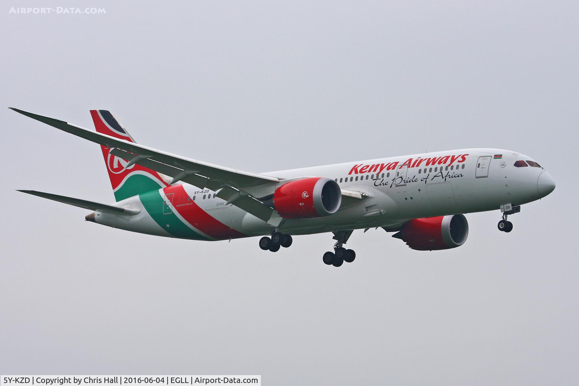 5Y-KZD, 2014 Boeing 787-8 Dreamliner C/N 36041, Heathrow