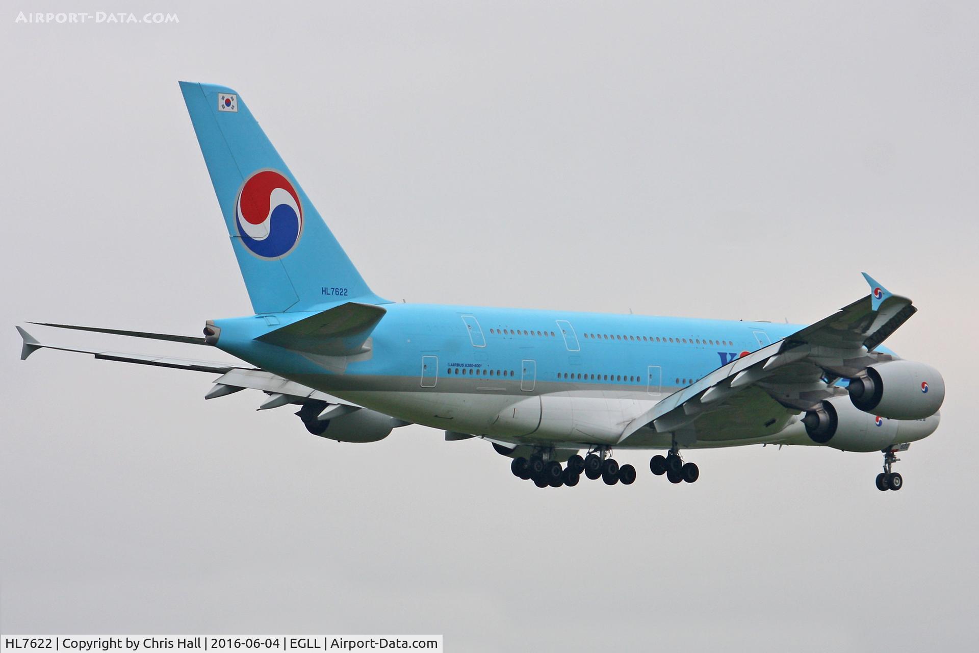HL7622, 2013 Airbus A380-861 C/N 128, Heathrow