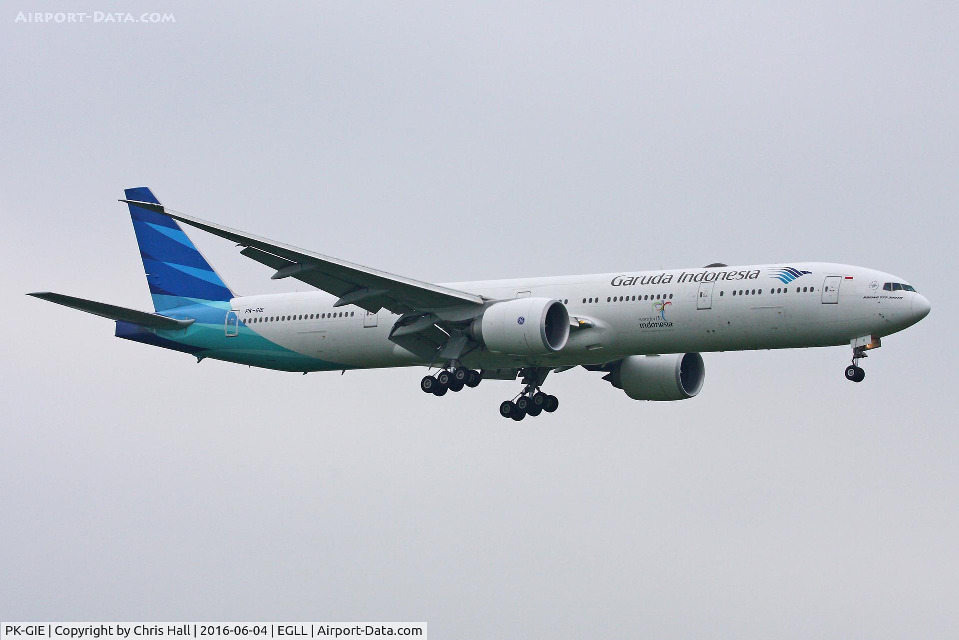 PK-GIE, 2013 Boeing 777-3U3/ER C/N 29147, Heathrow