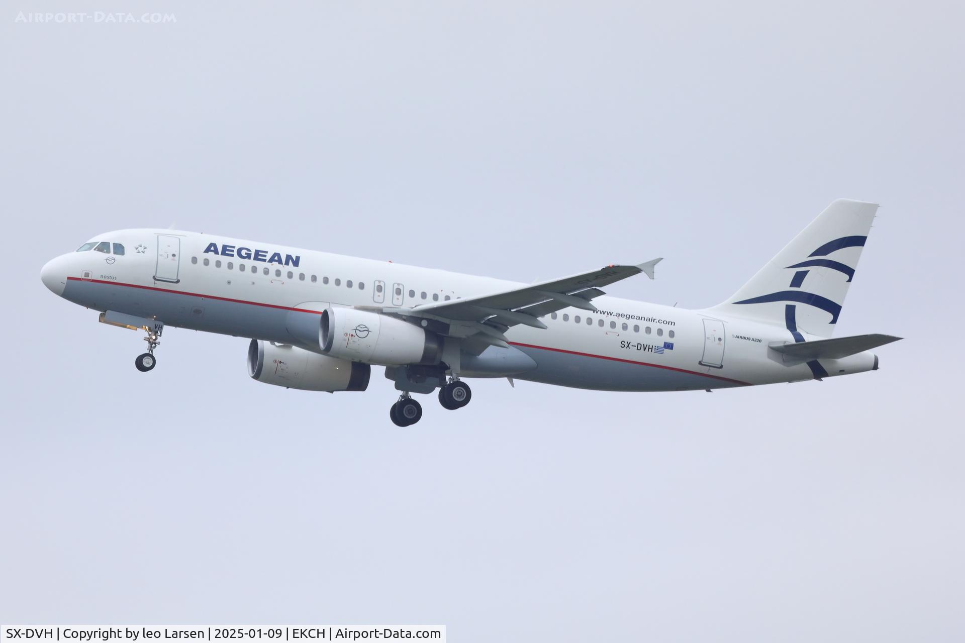 SX-DVH, 2007 Airbus A320-232 C/N 3066, Copenhagen 9.1.2025