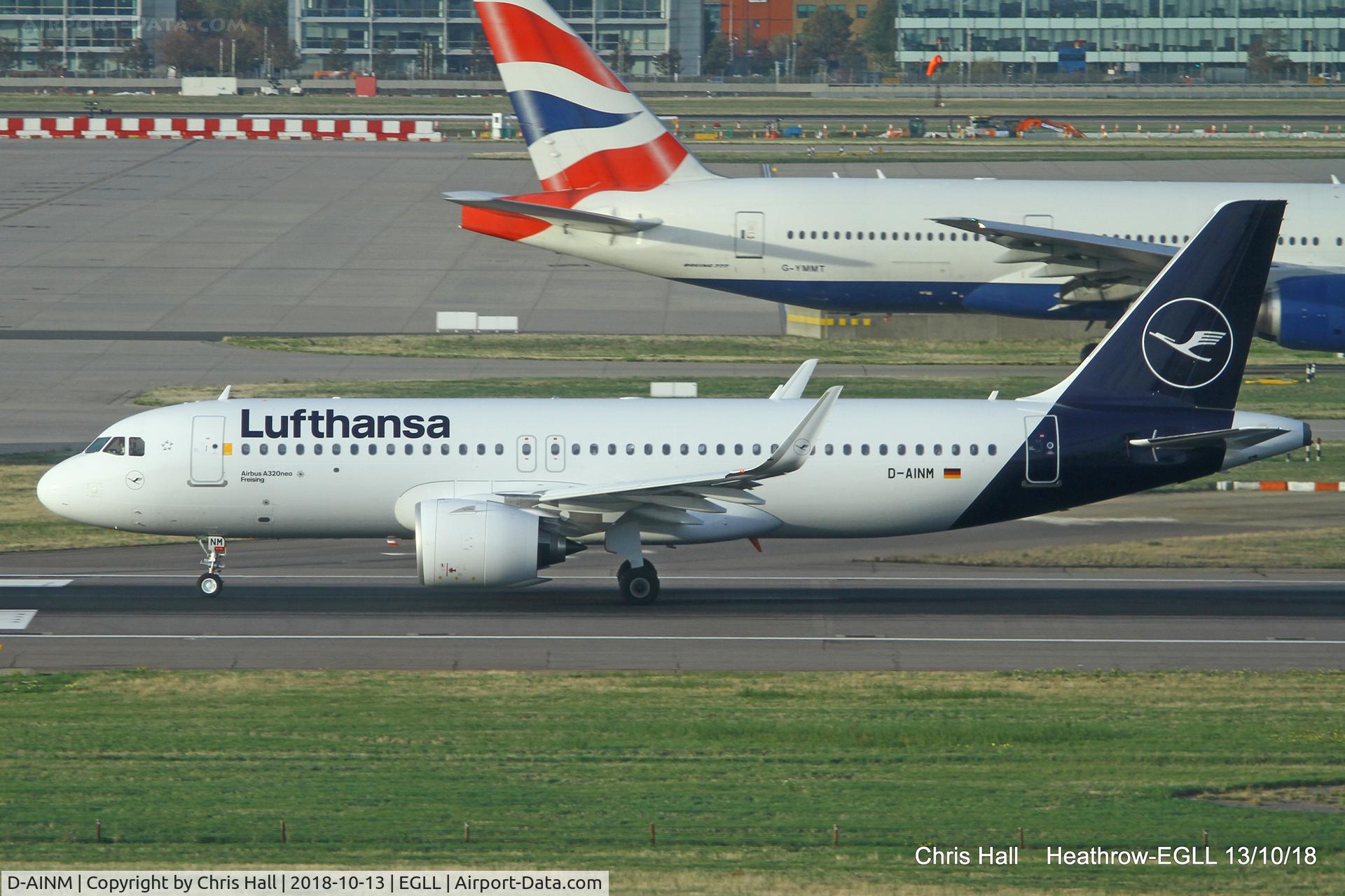 D-AINM, 2018 Airbus A320-271NEO C/N 8456, Heathrow