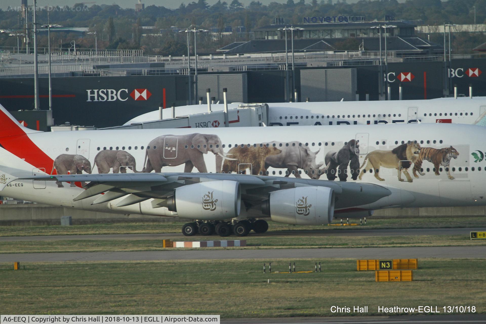 A6-EEQ, 2013 Airbus A380-861 C/N 141, Heathrow