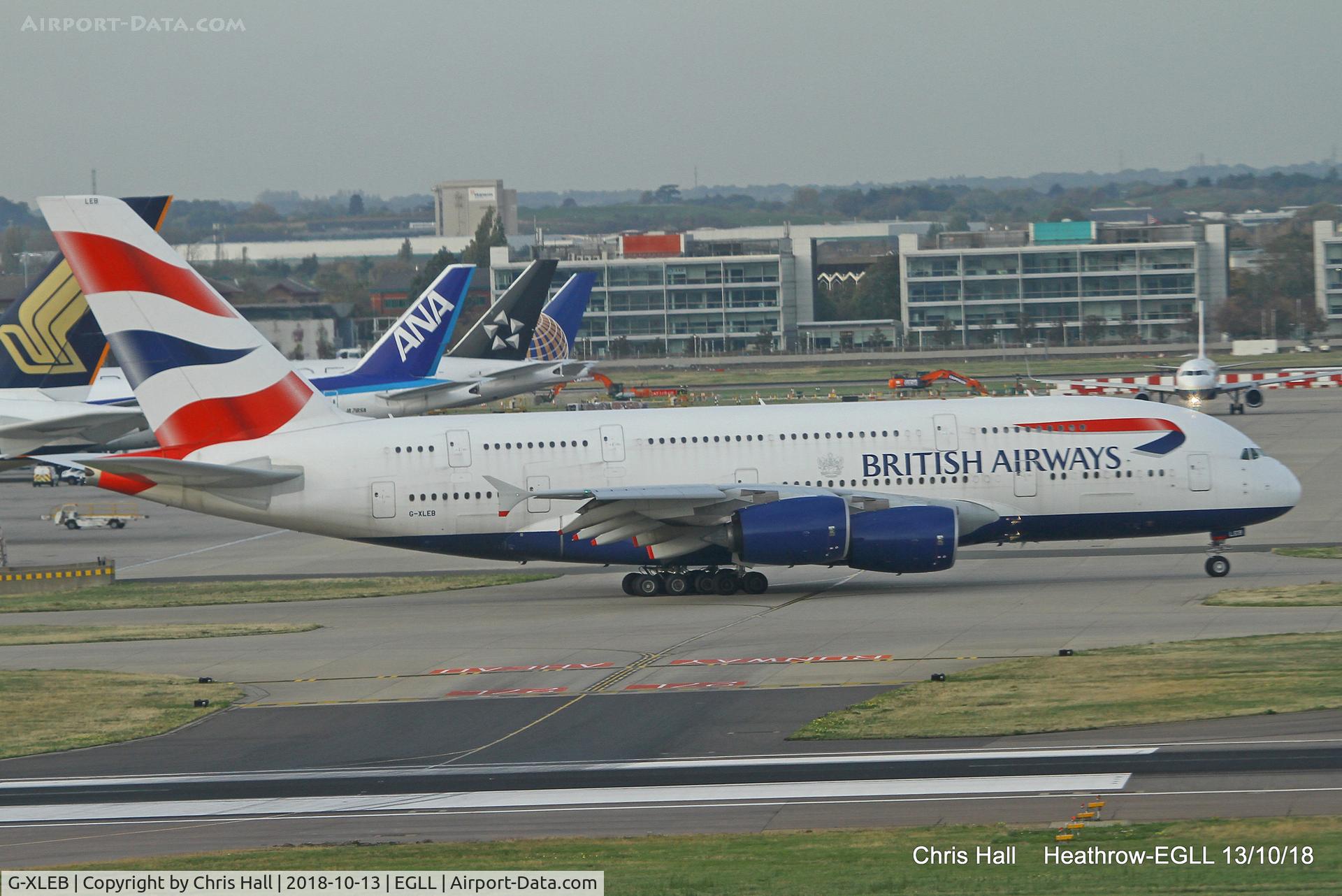 G-XLEB, 2013 Airbus A380-841 C/N 121, Heathrow