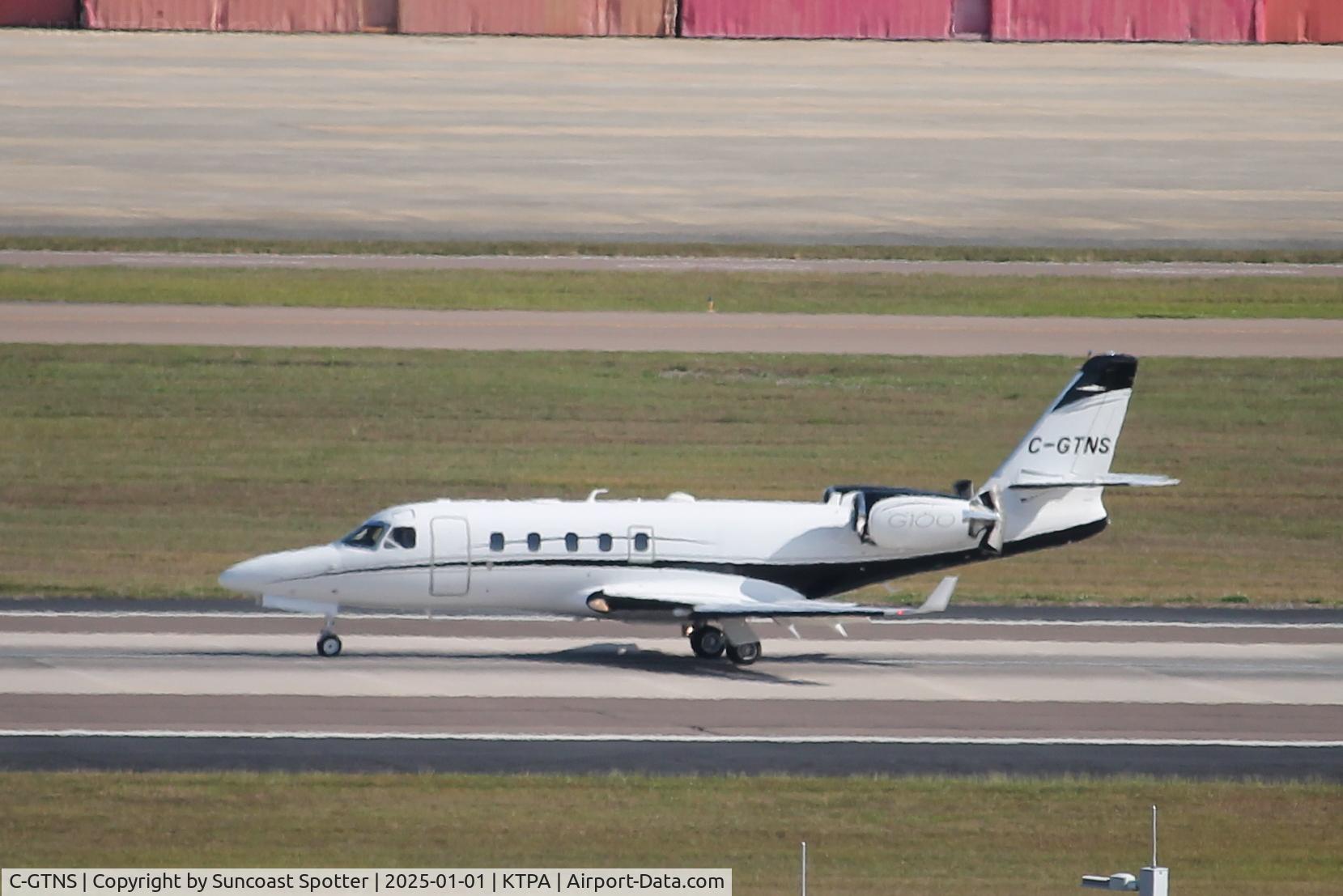 C-GTNS, 2003 Israel Aerospace Industries Gulfstream G100 C/N 146, Gulfstream C-GTNS arrives on Runway 1R at Tampa International Airport following flight from Collingwood Regional Airport