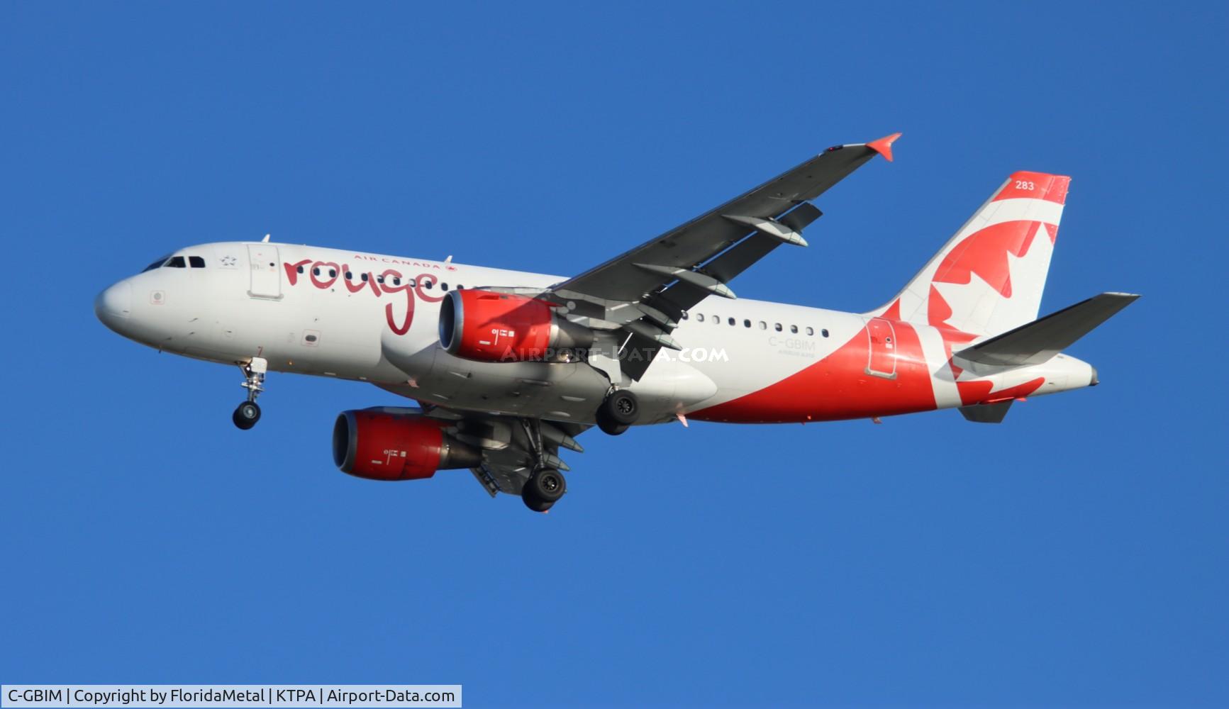 C-GBIM, 1998 Airbus A319-114 C/N 840, Rouge A319 zx cyul-tpa