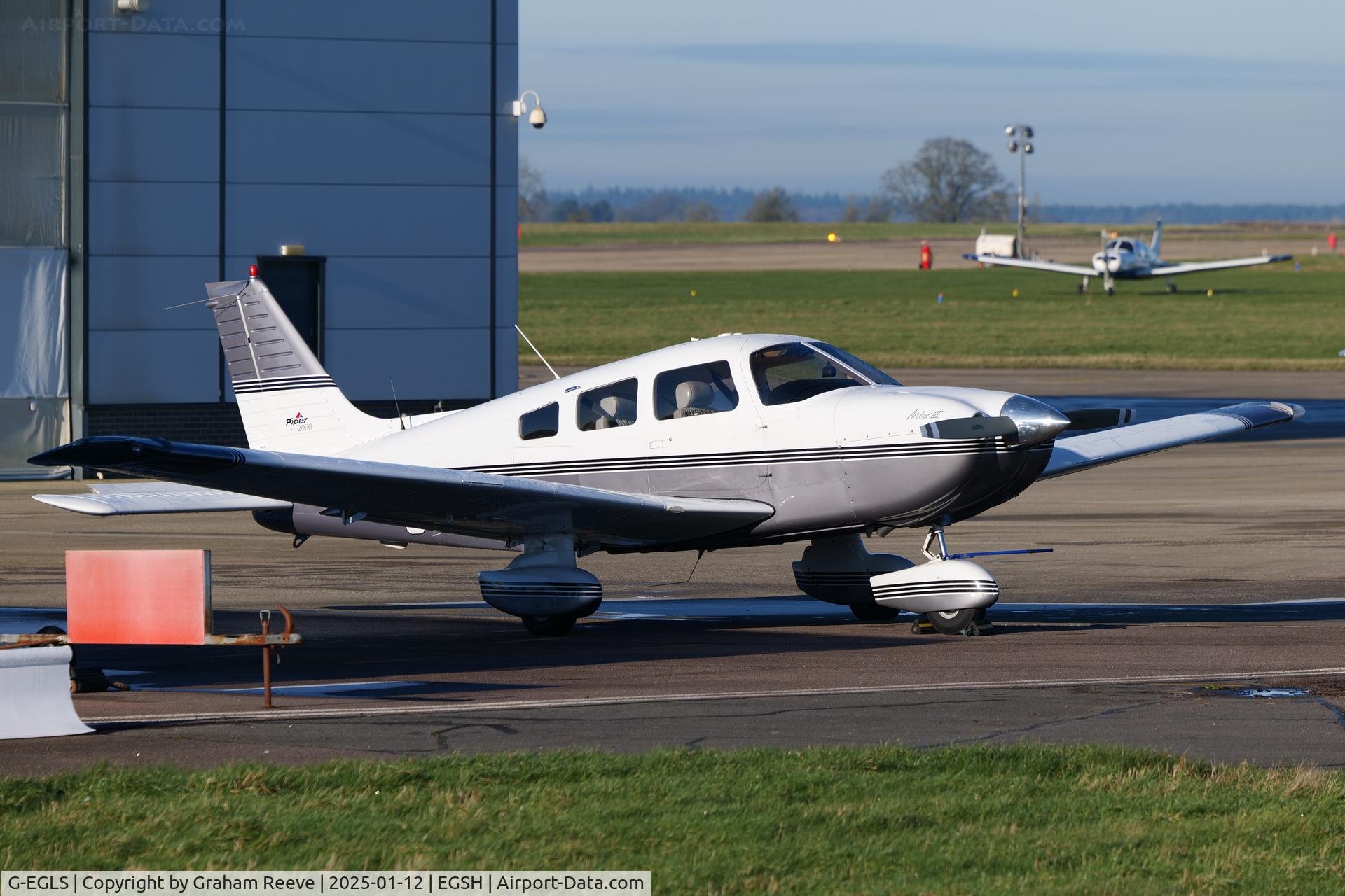 G-EGLS, 2000 Piper PA-28-181 Cherokee Archer III C/N 28-43348, Parked at Norwich.