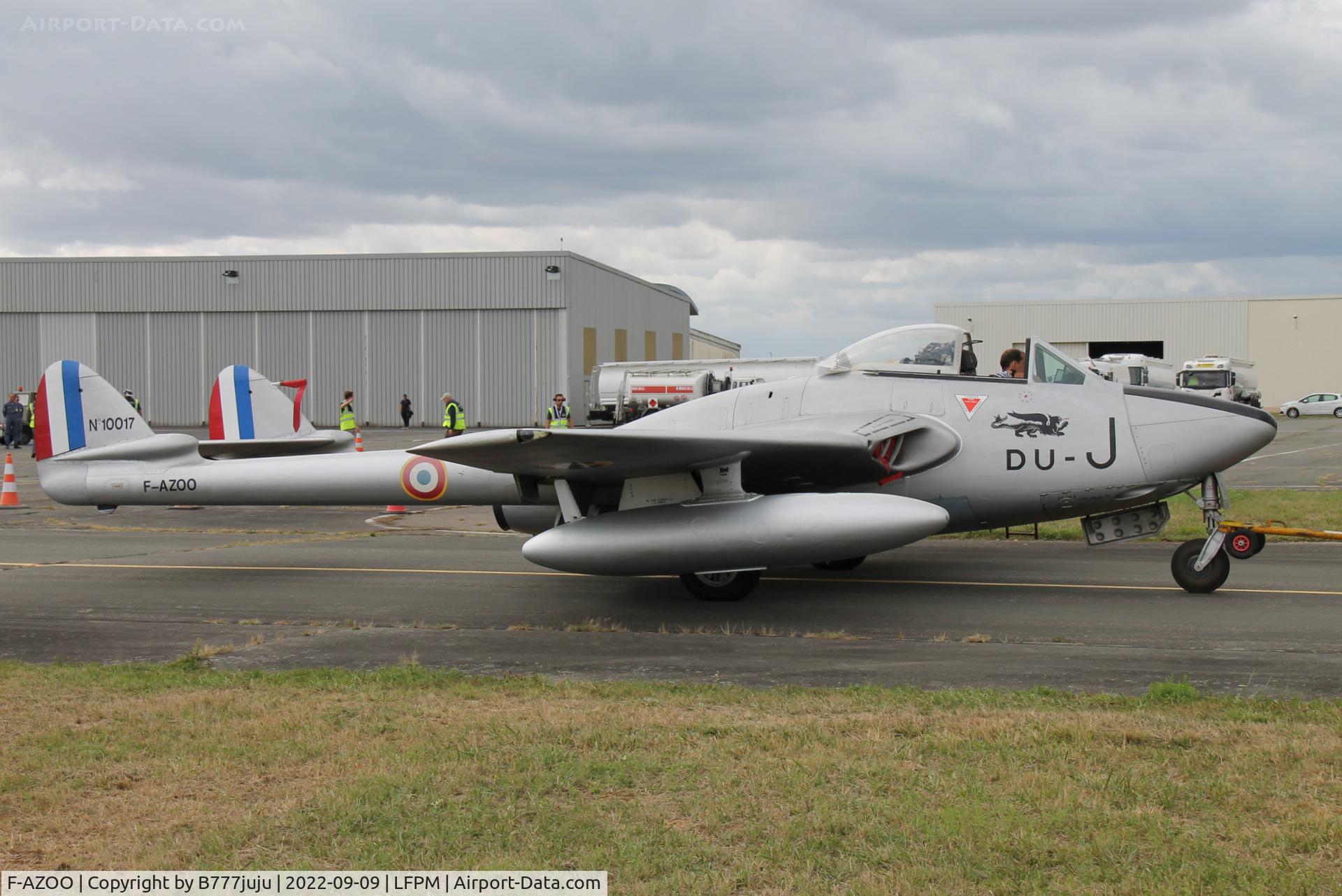 F-AZOO, De Havilland (FFA) Vampire FB.6 (DH-100) C/N 636, during Air Legend 2022