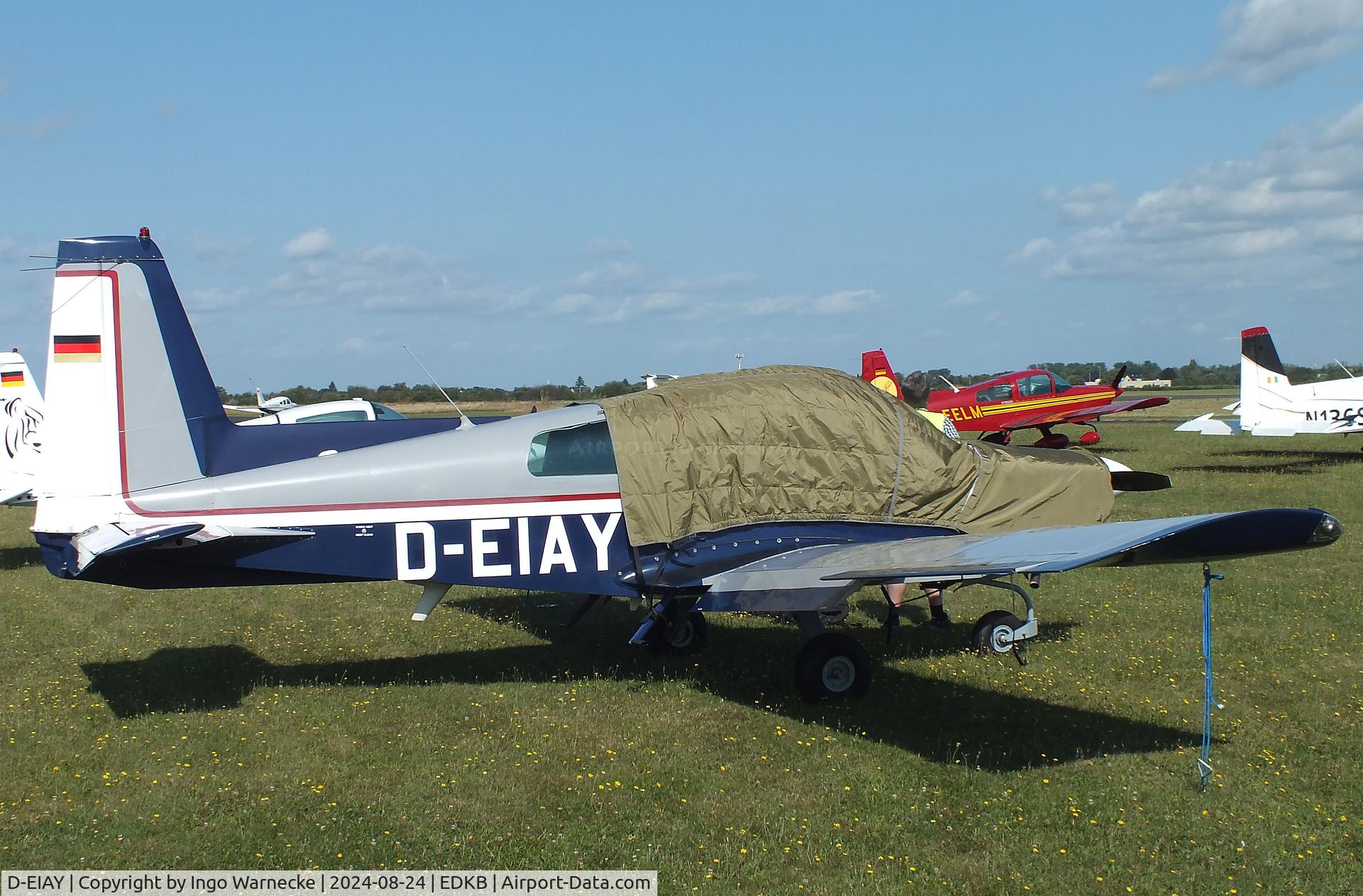 D-EIAY, 1973 Grumman American AA-5 Traveler C/N AA5-0423, Grumman American AA-5 Traveler at the 2024 Grumman Fly-in at Bonn-Hangelar airfield