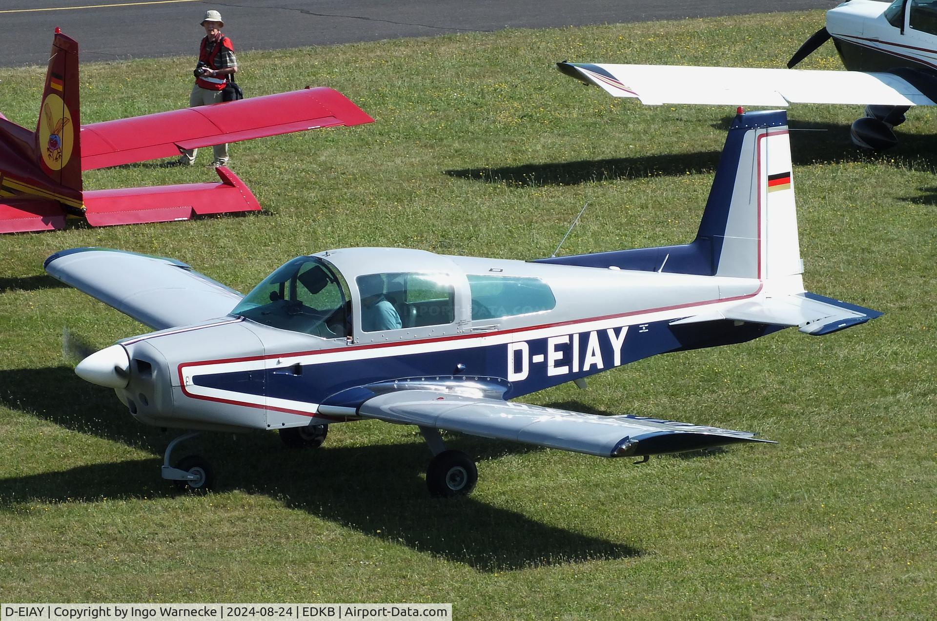 D-EIAY, 1973 Grumman American AA-5 Traveler C/N AA5-0423, Grumman American AA-5 Traveler at the 2024 Grumman Fly-in at Bonn-Hangelar airfield