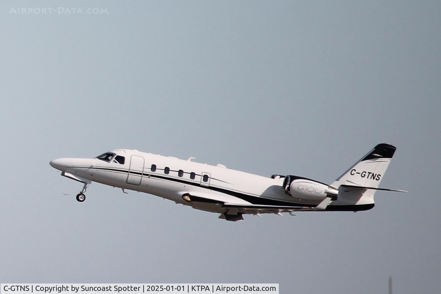 C-GTNS, 2003 Israel Aerospace Industries Gulfstream G100 C/N 146, Gulfstream C-GTNS departs Runway 1R at Tampa International Airport following flight from Sarasota-Bradenton International Airport