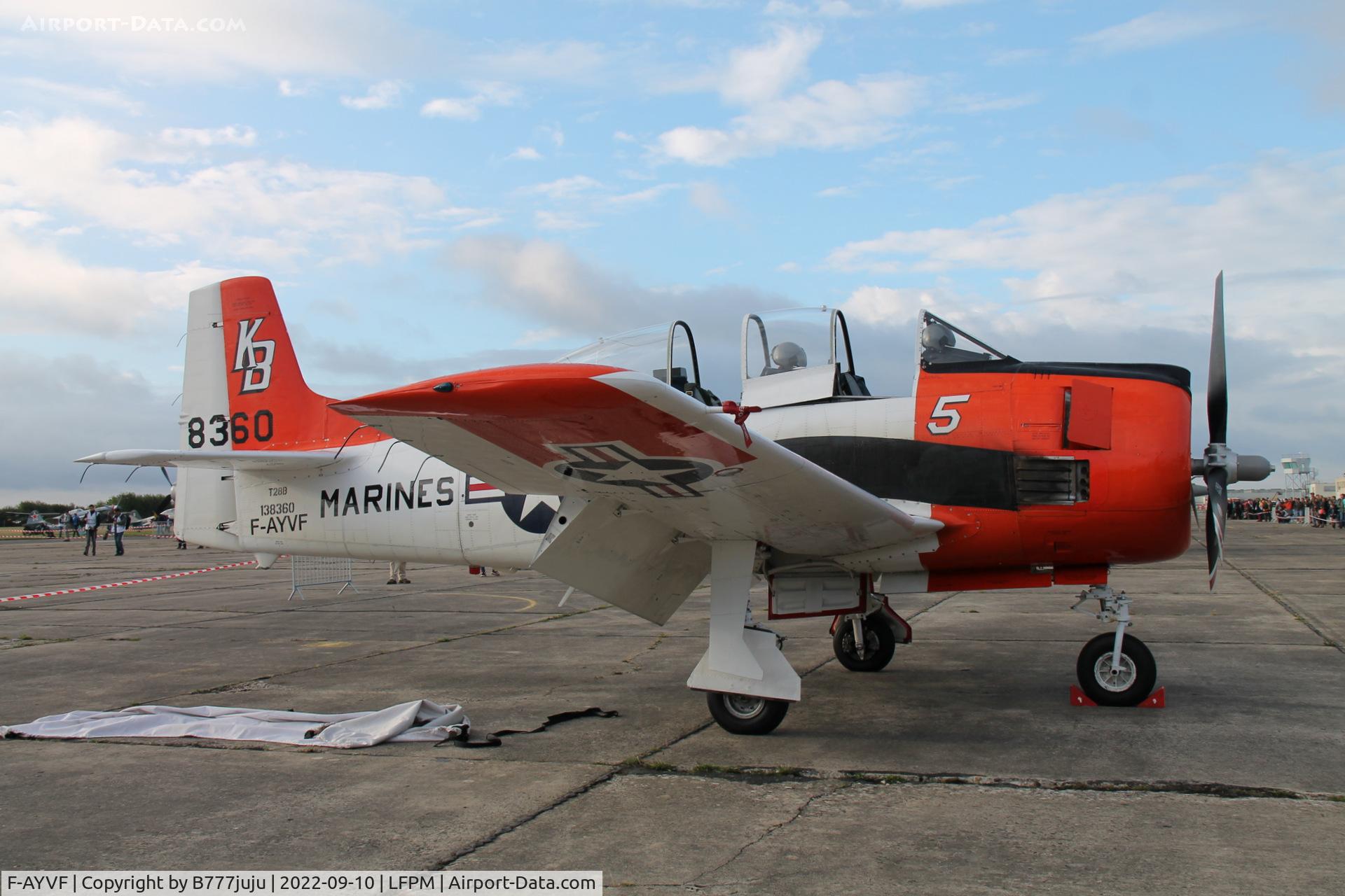 F-AYVF, 1954 North American T-28B Trojan C/N 200-431, at Air Legend 2022